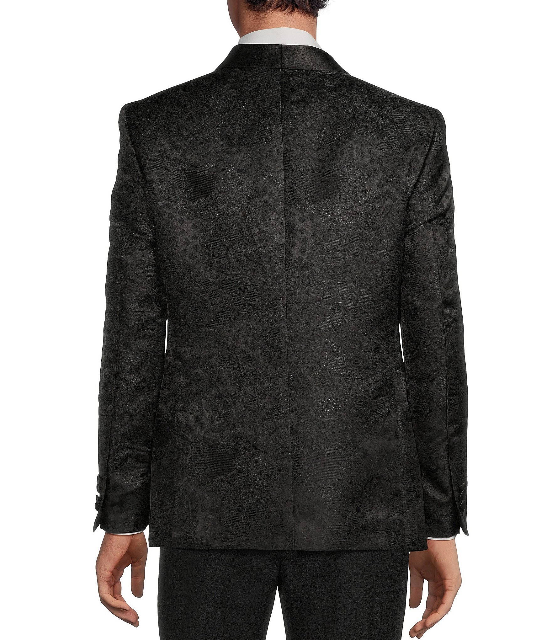 Tre Vero Modern Fit Paisley Jacquard Pattern Suit Jacket