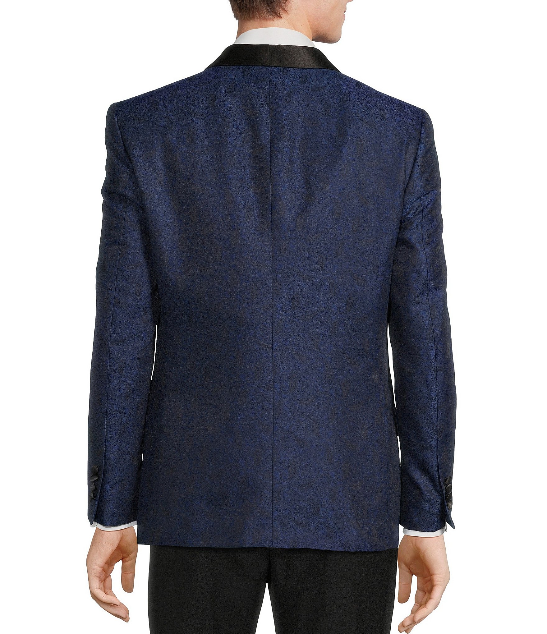 Tre Vero Modern Fit Paisley Jacquard Pattern Suit Jacket