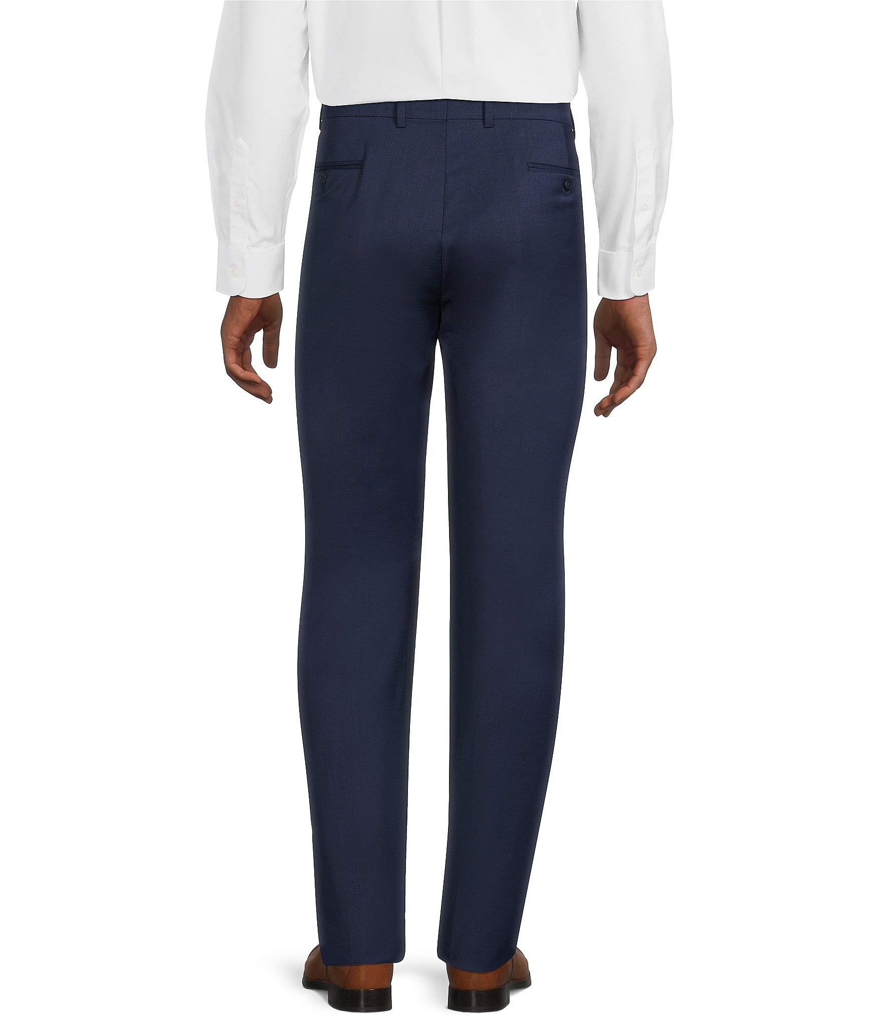 Tre Vero Modern Fit Flat Front Performance Dress Pants