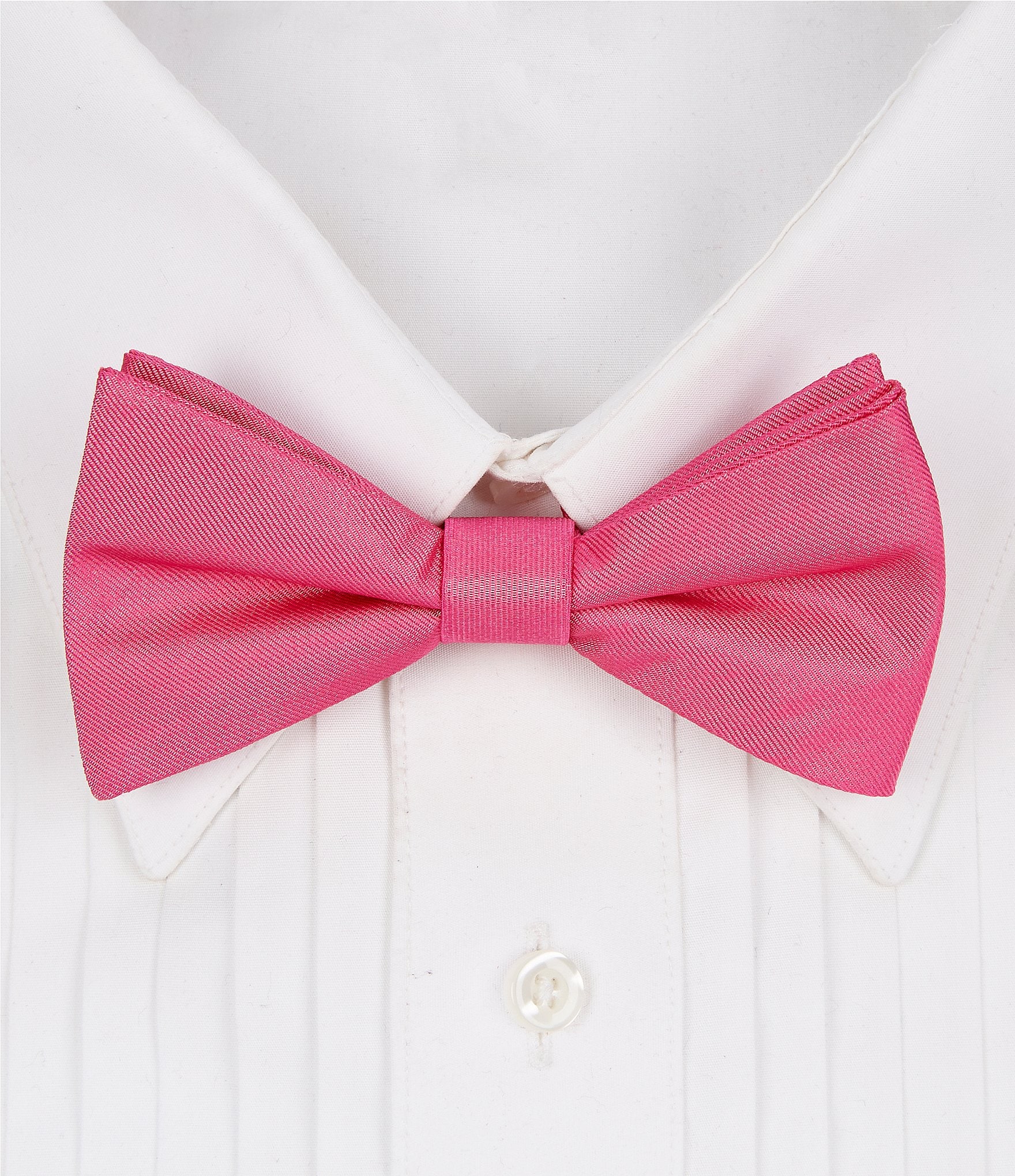 Hot Pink Basic Pre-Tied Bow Tie