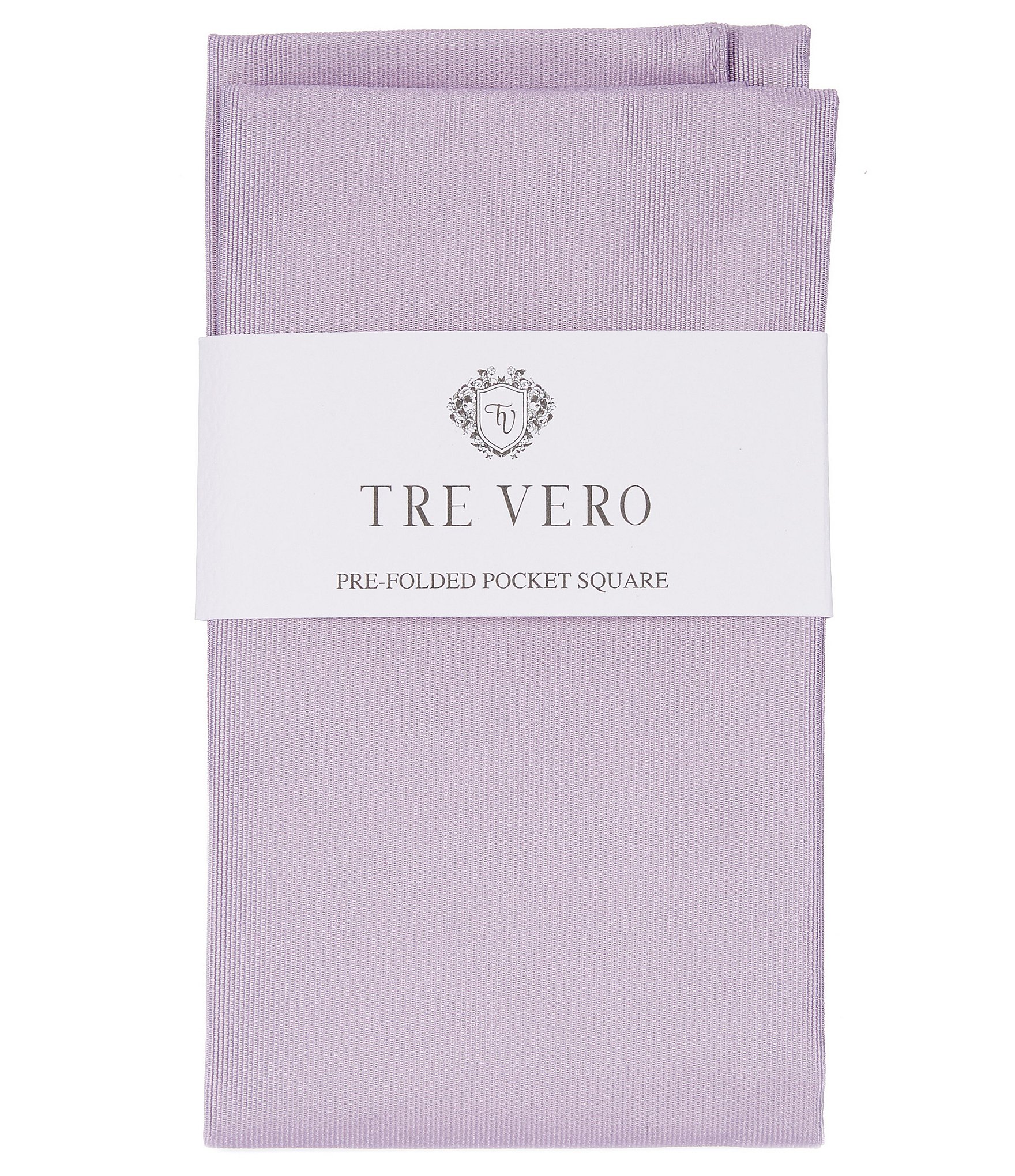 Tre Vero Solid Silk Pre-Folded Pocket Square