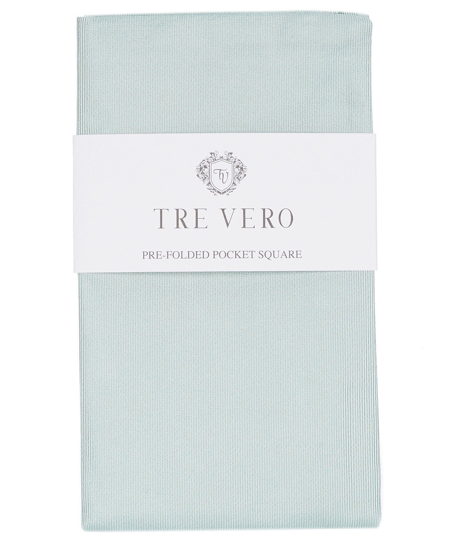 Tre Vero Solid Silk Pre-Folded Pocket Square