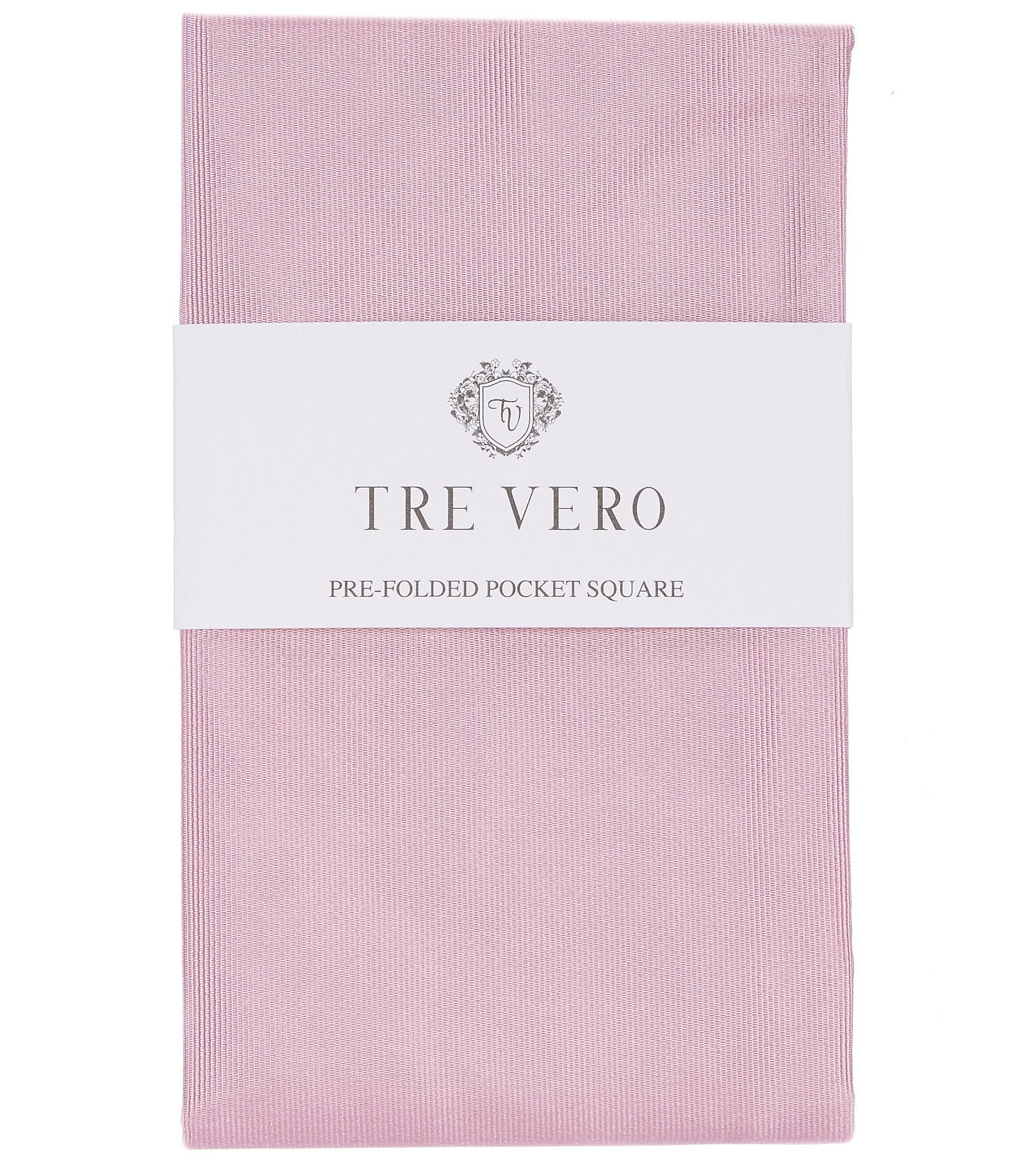 Tre Vero Solid Silk Pre-Folded Pocket Square