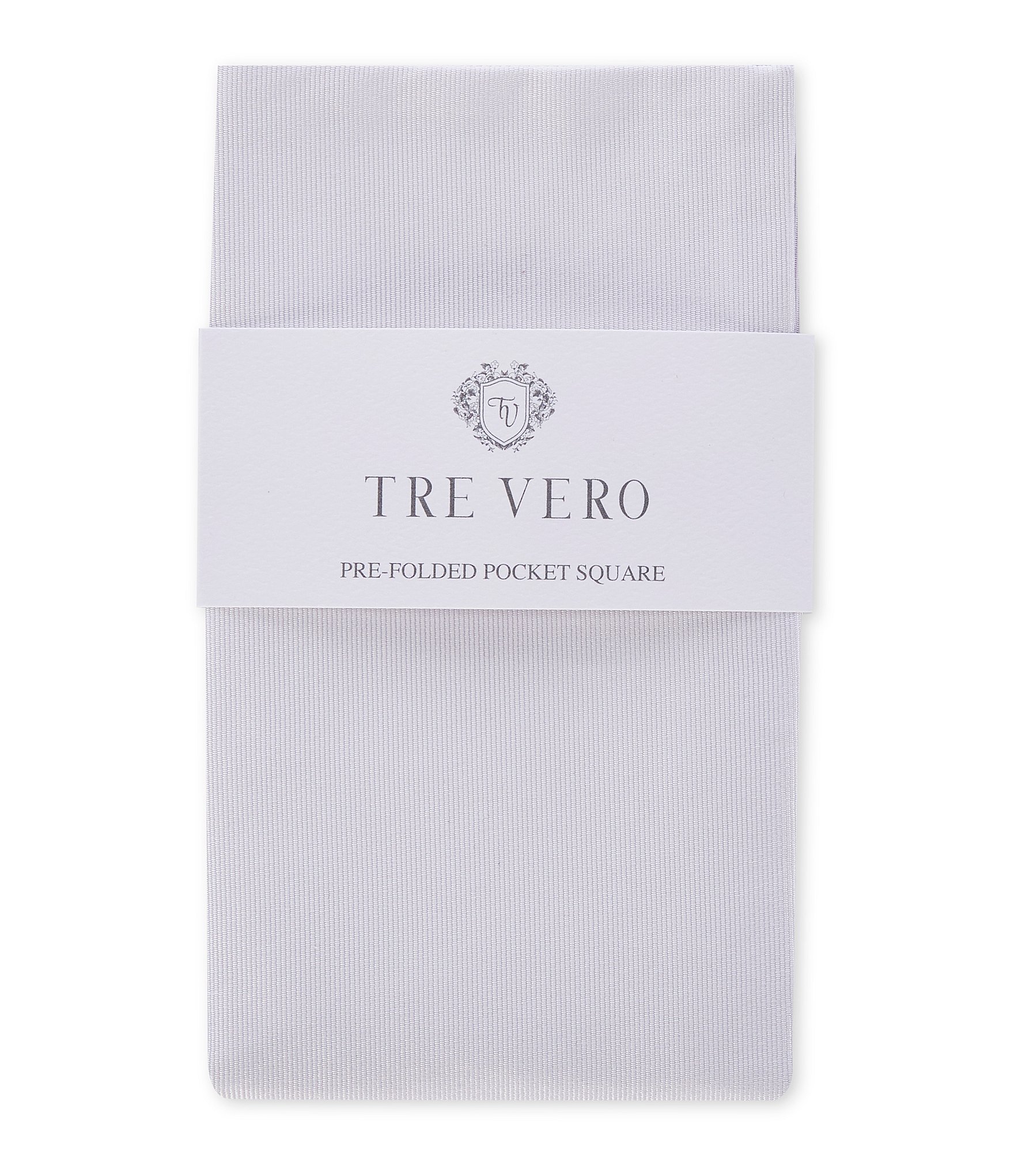 Tre Vero Solid Silk Pre-Folded Pocket Square