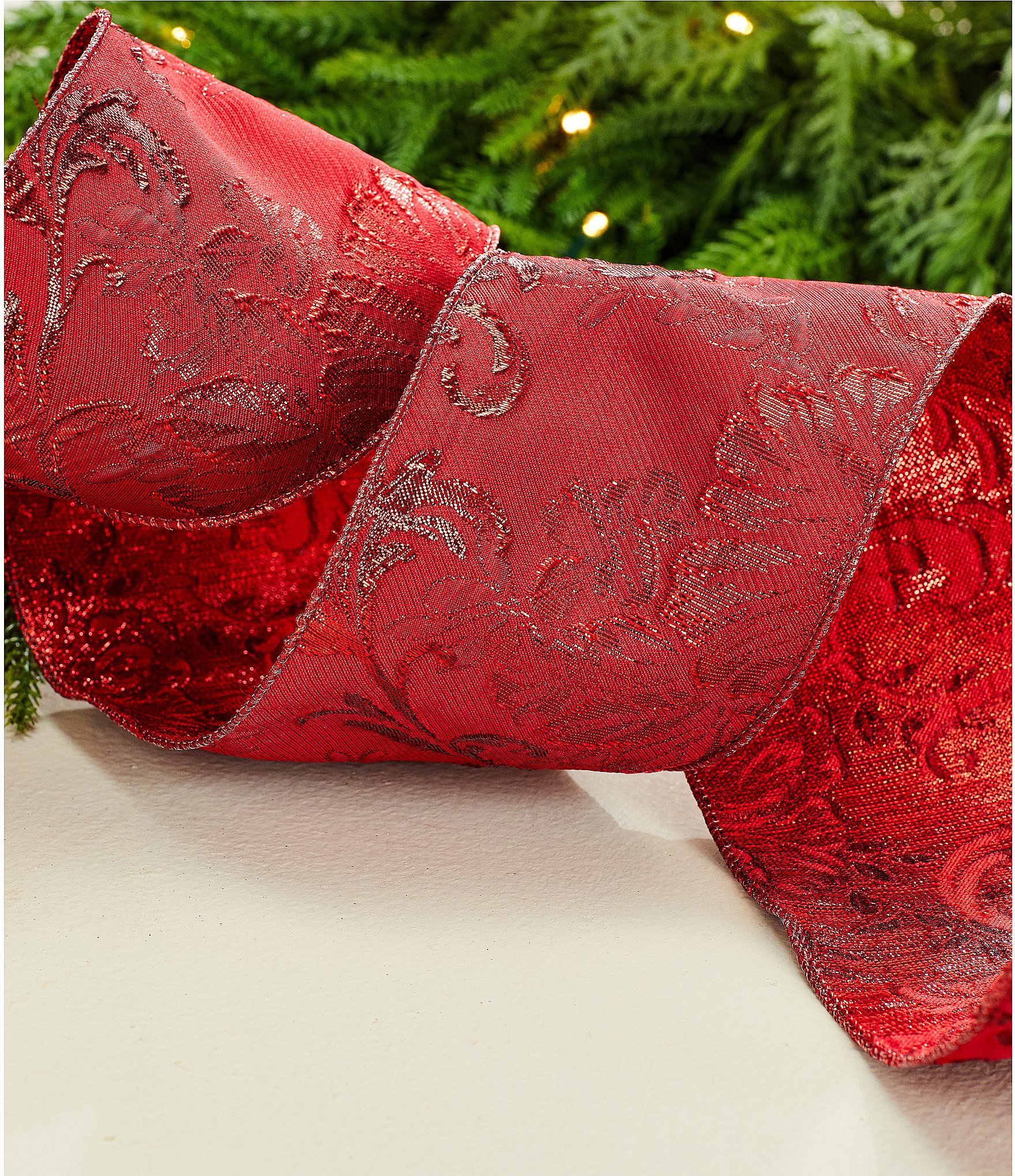 Trimsetter An Elegant Affair Collection Red Jacquard Decorative Ribbon