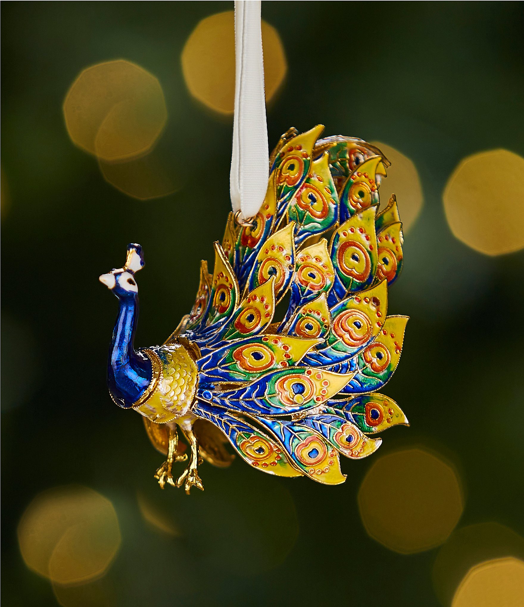 Trimsetter Cloisonne Collection Peacock Ornament