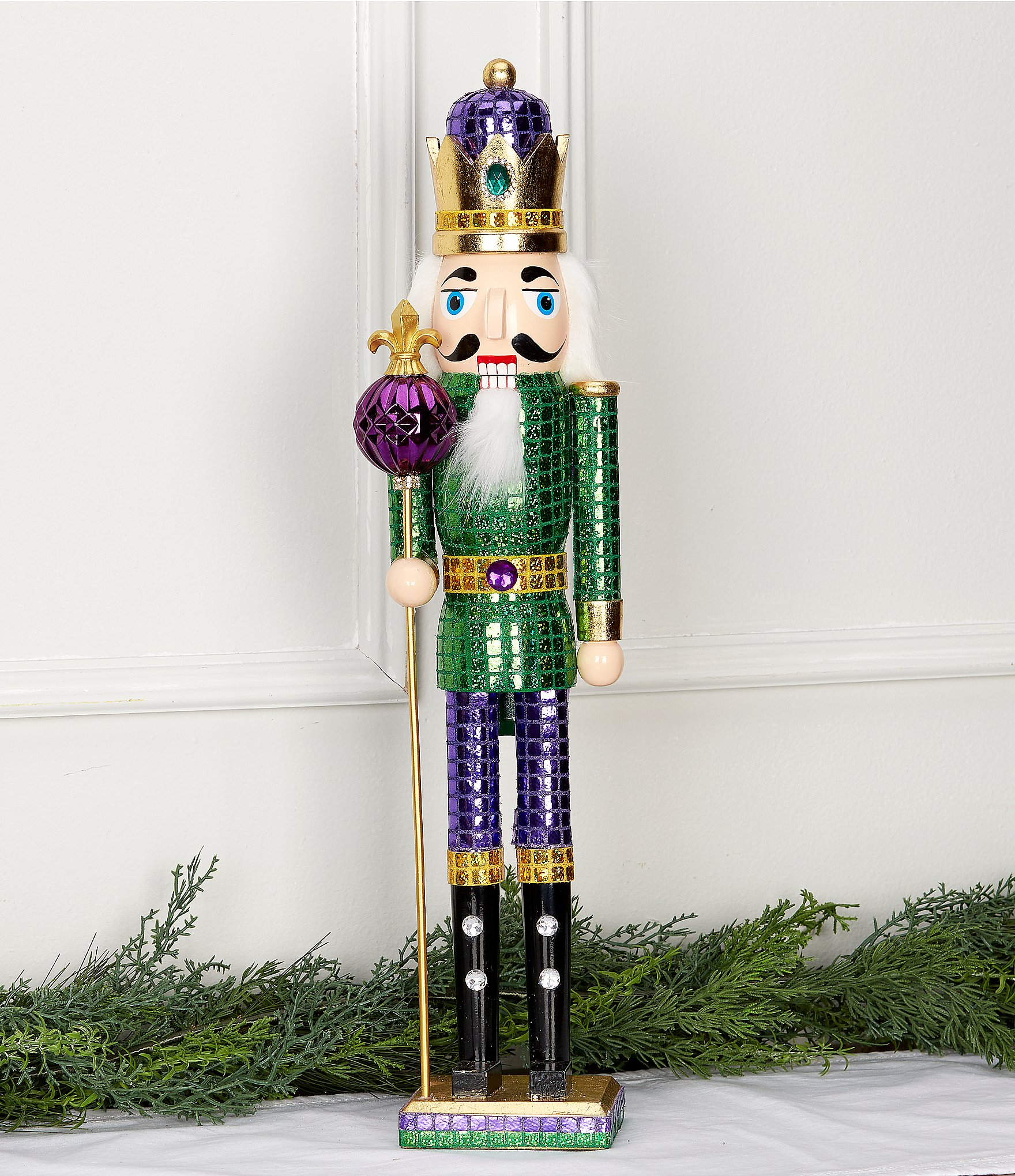 2-Mardi Gras factory Nutcrackers