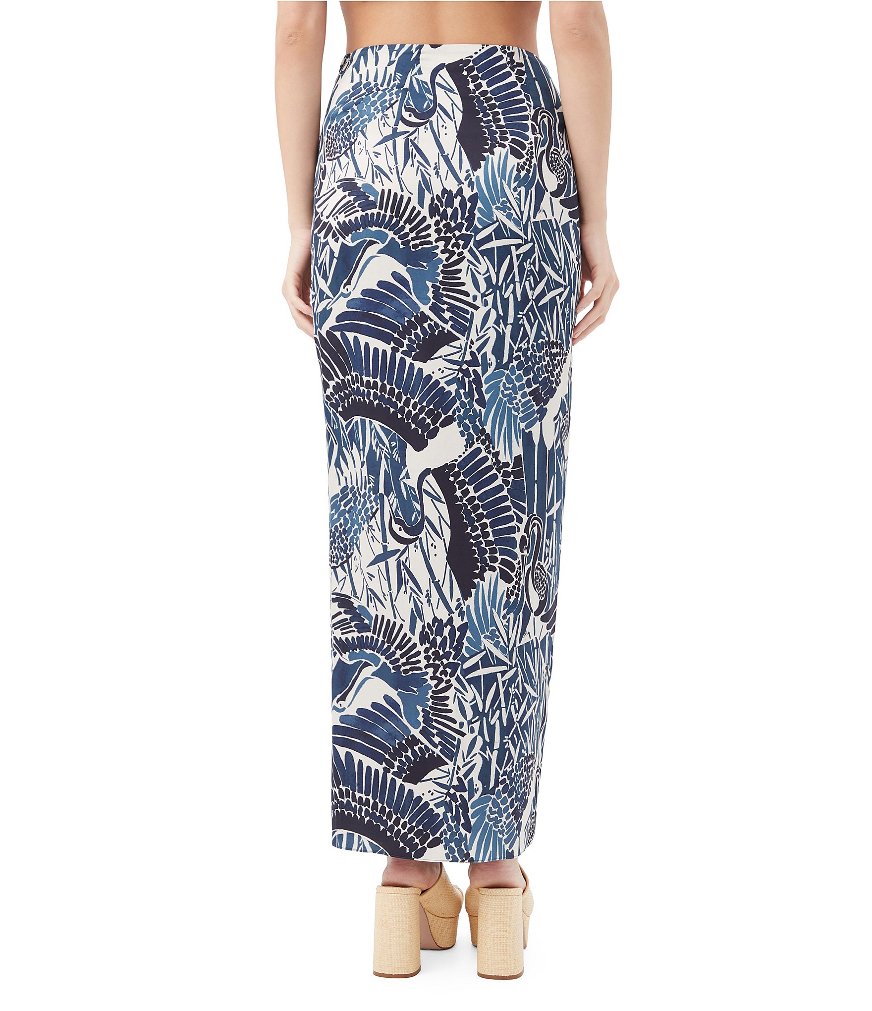 Trina Turk Alodia Printed Faux Wrap Maxi Skirt