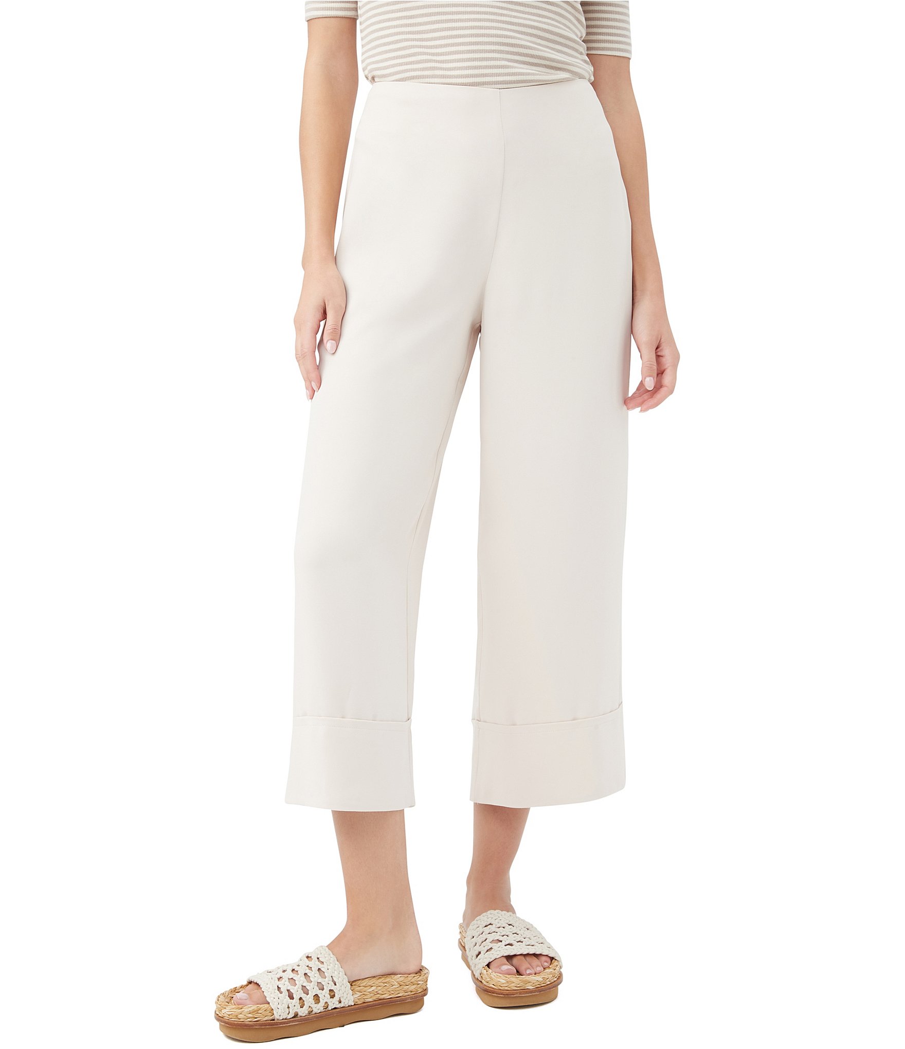 Trina Turk Bahooka Georgette High Waits Wide Leg Cropped