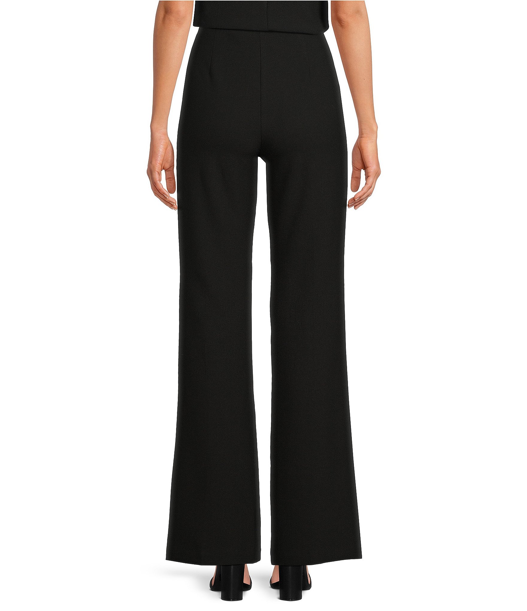 Trina Turk Chimayo High Waisted Side Zip Flared Hem Pants