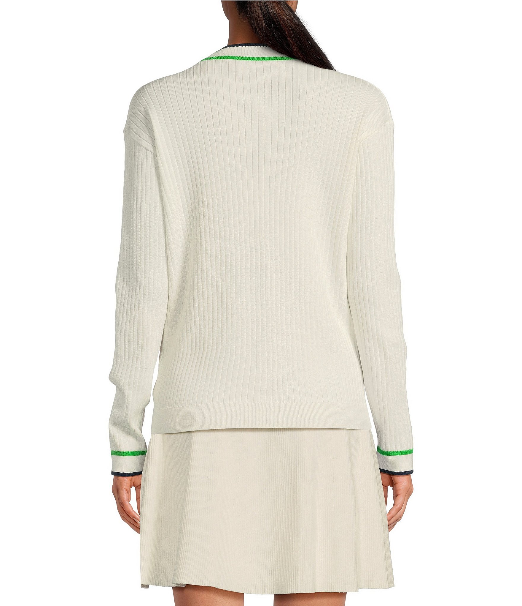Trina Turk Henin V-Neck Long Sleeve Button Front Cardigan