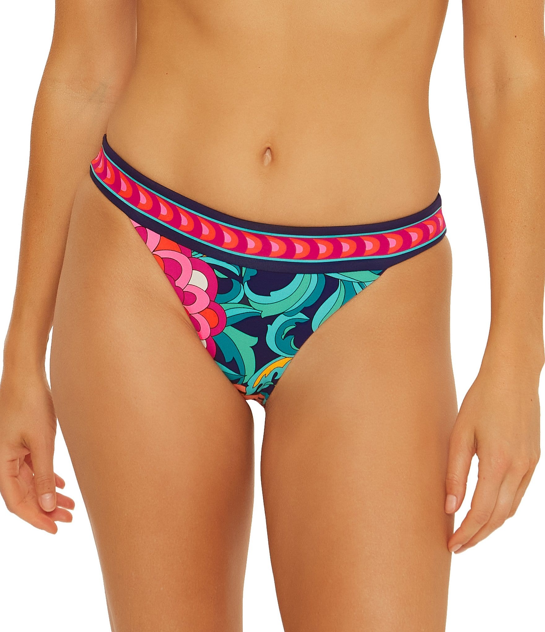 Trina Turk India Garden Floral Print Hipster Swim Bottom | Dillards