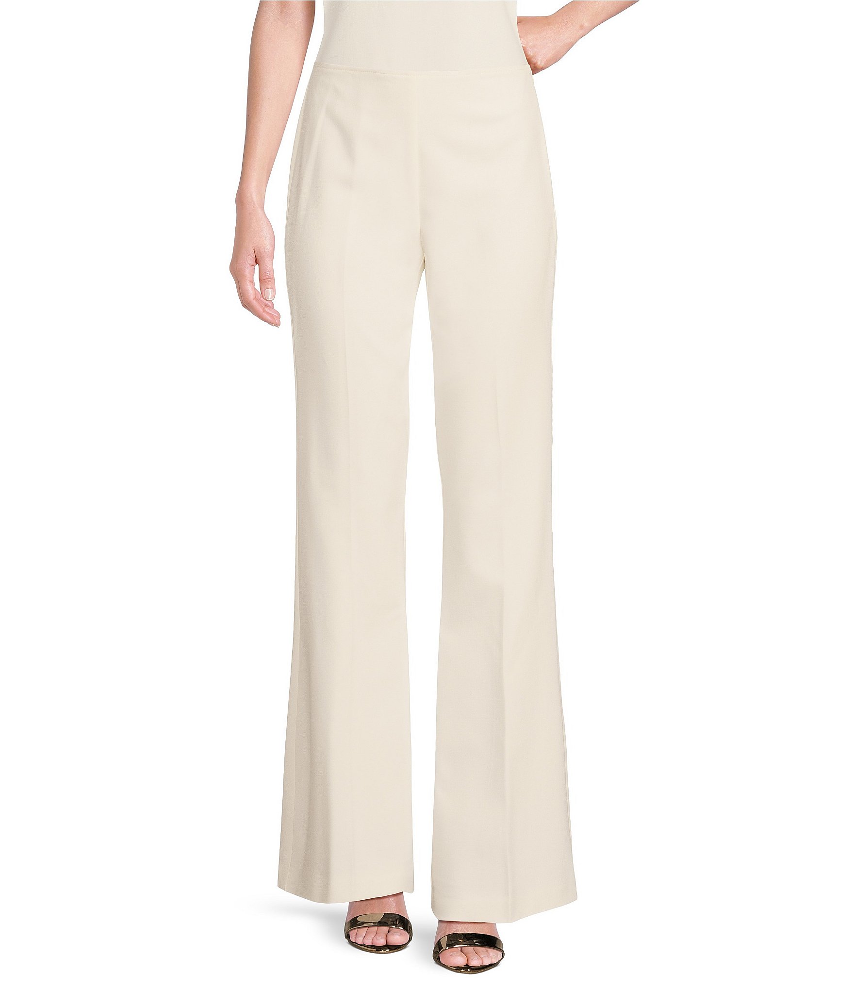 Trina Turk Lancelot 2 Luxe Drape Suiting Flat Front Kick Flare Coordinating Pant