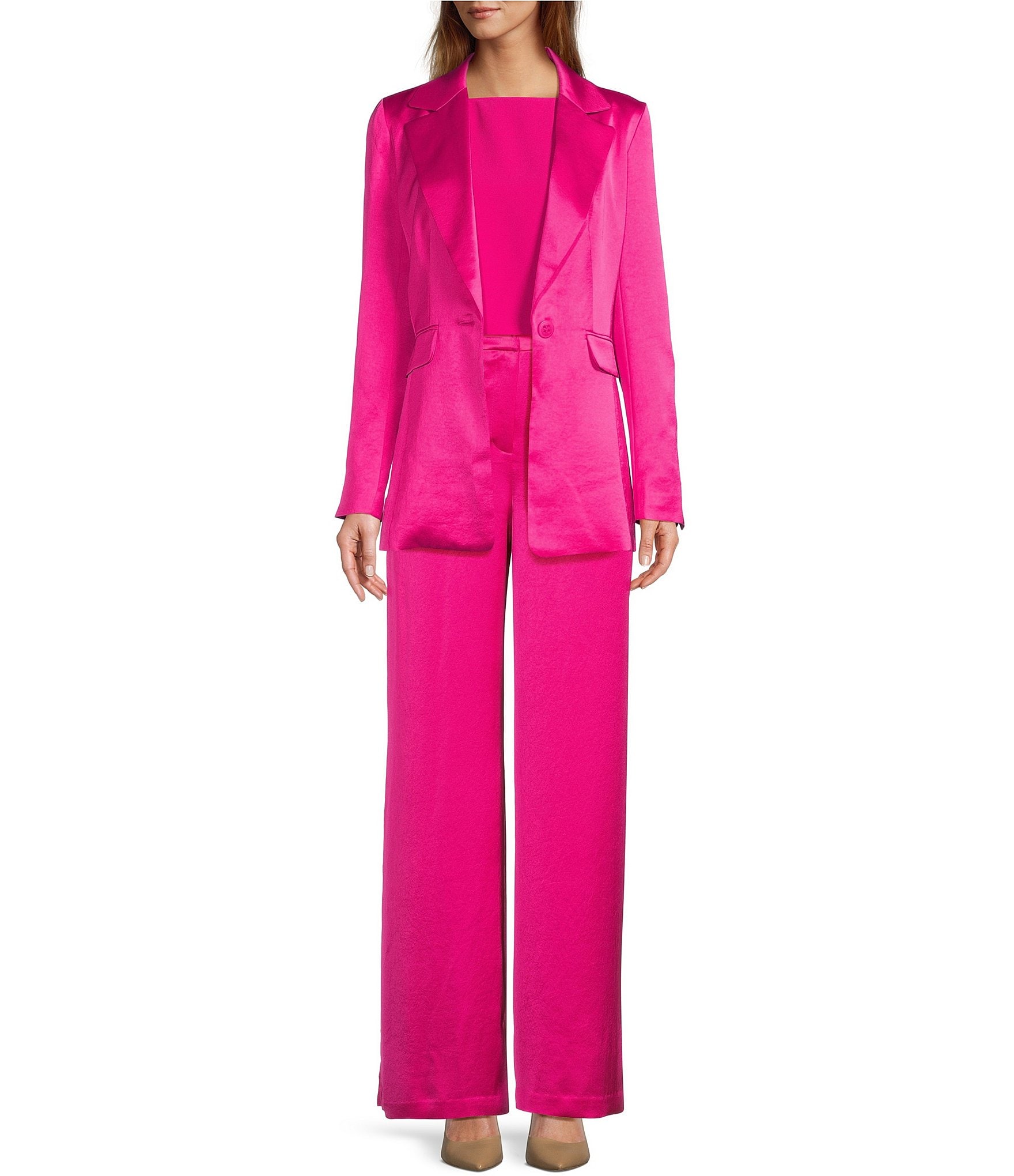 Hot Pink Bell Bottom Pants Suit Set With Blazer, Tall Women Pink Blazer Trouser  Suit, White Trouser Set for Women, Pants Suit Set Womens -  Finland