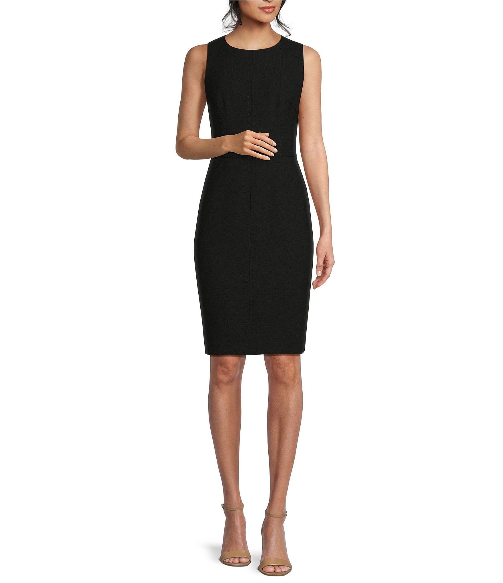 Trina Turk Petit Rouge Boat Neck Sleeveless Sheath Dress | Dillard's