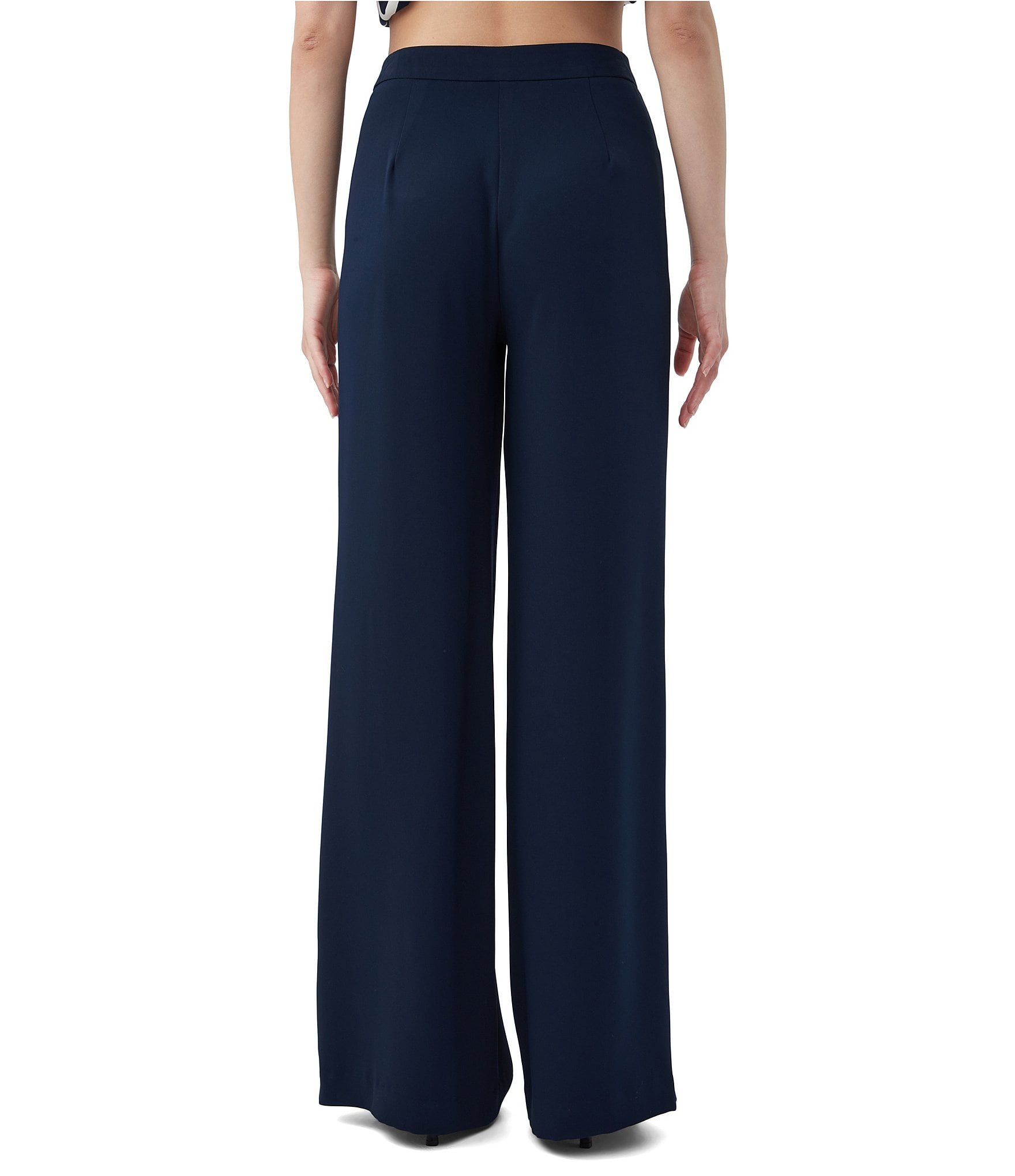 Trina Turk Verity Georgette High Waist Straight Pant