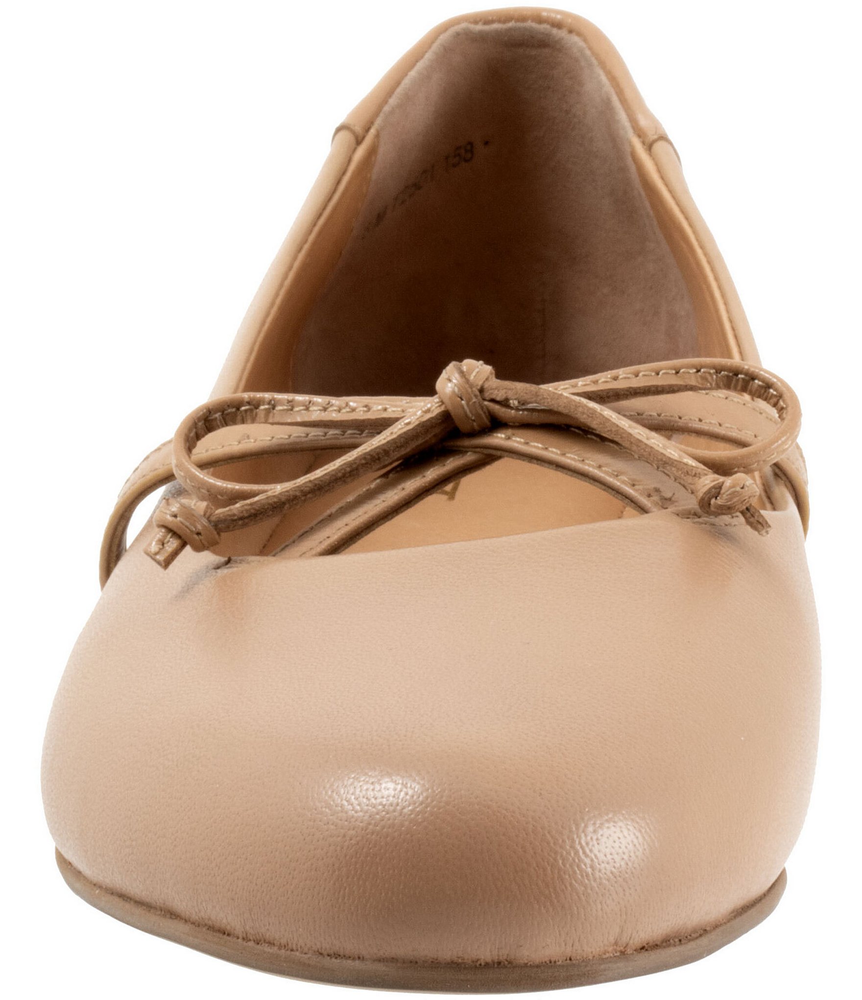 Trotters Carissa Leather Bow Strap Ballerina Flats