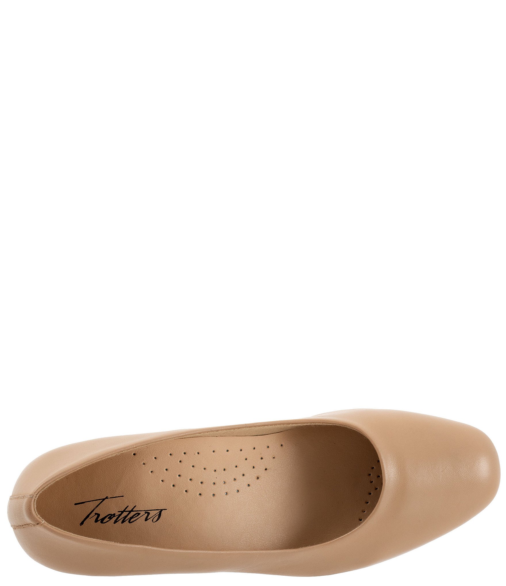 Trotters Daria Leather Block Heel Pumps