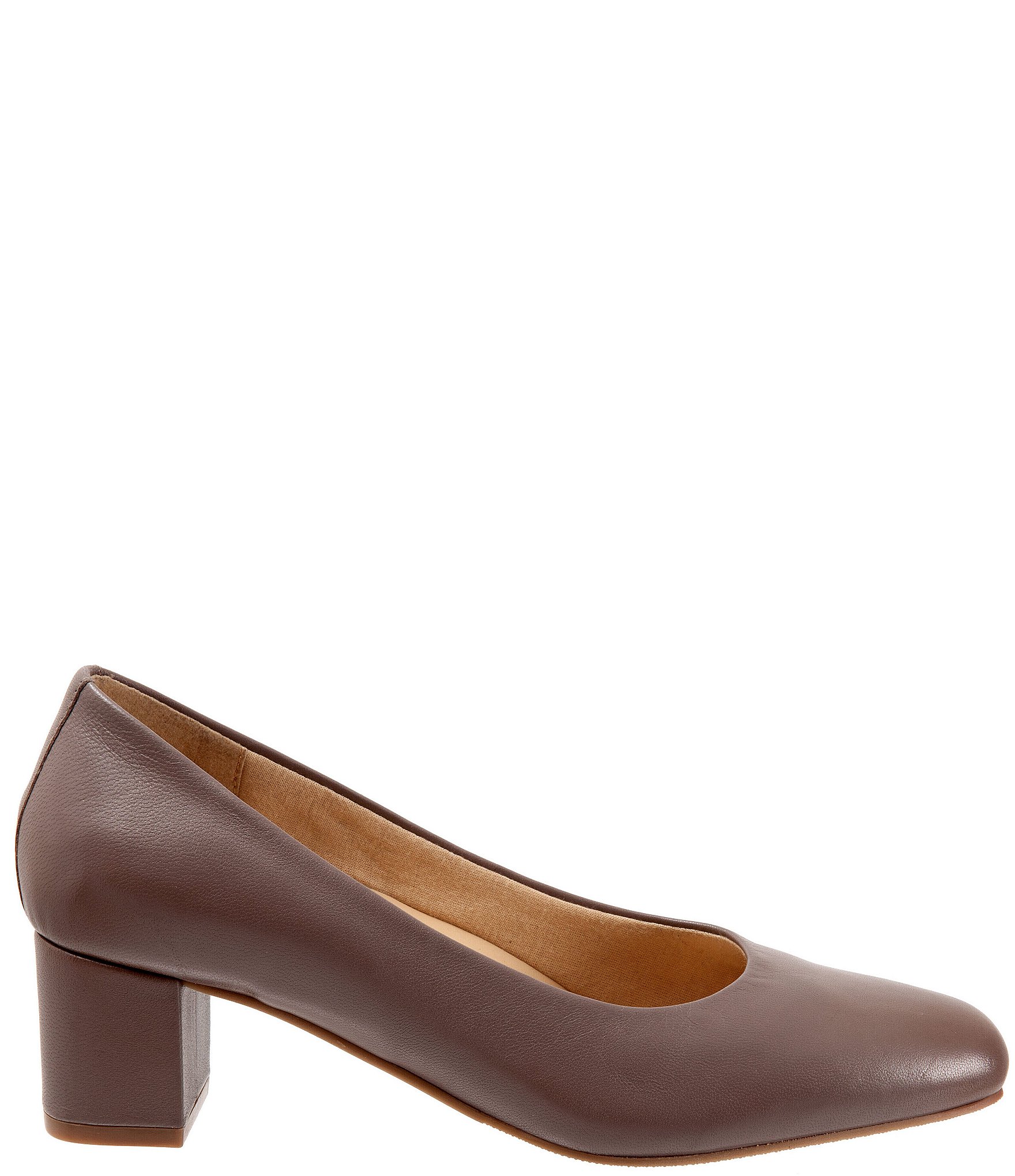 Trotters Daria Leather Block Heel Pumps