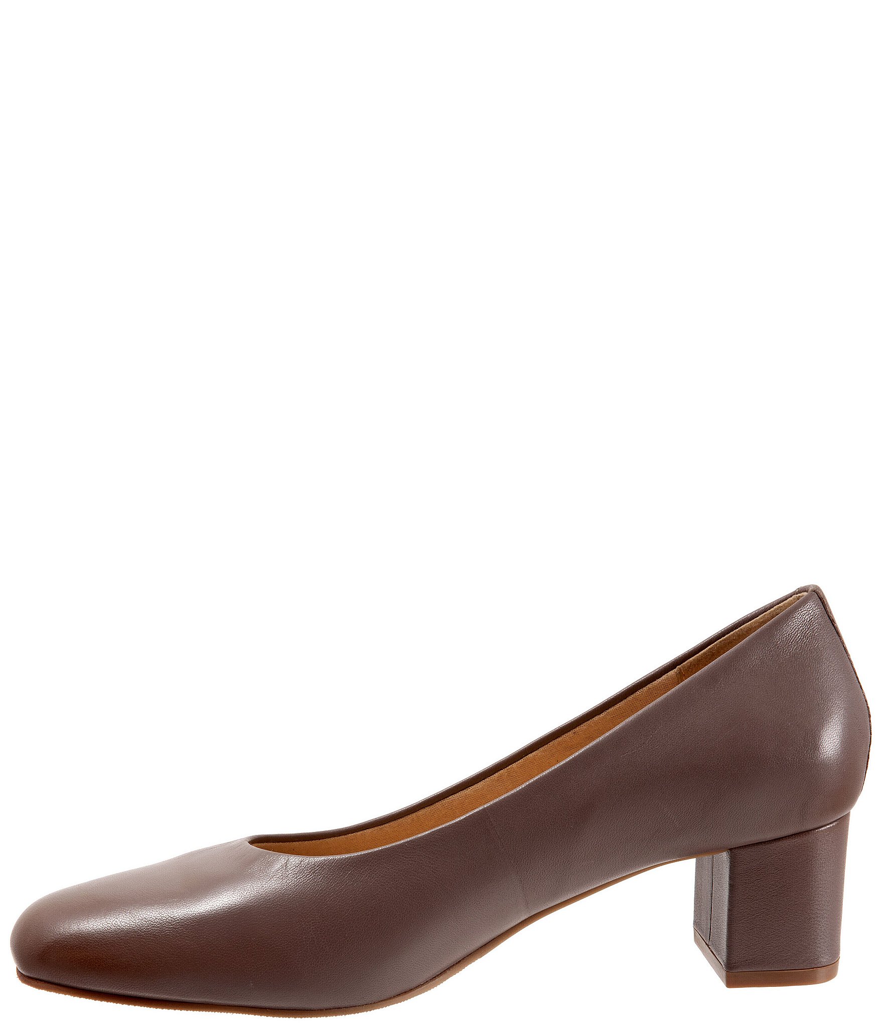 Trotters Daria Leather Block Heel Pumps