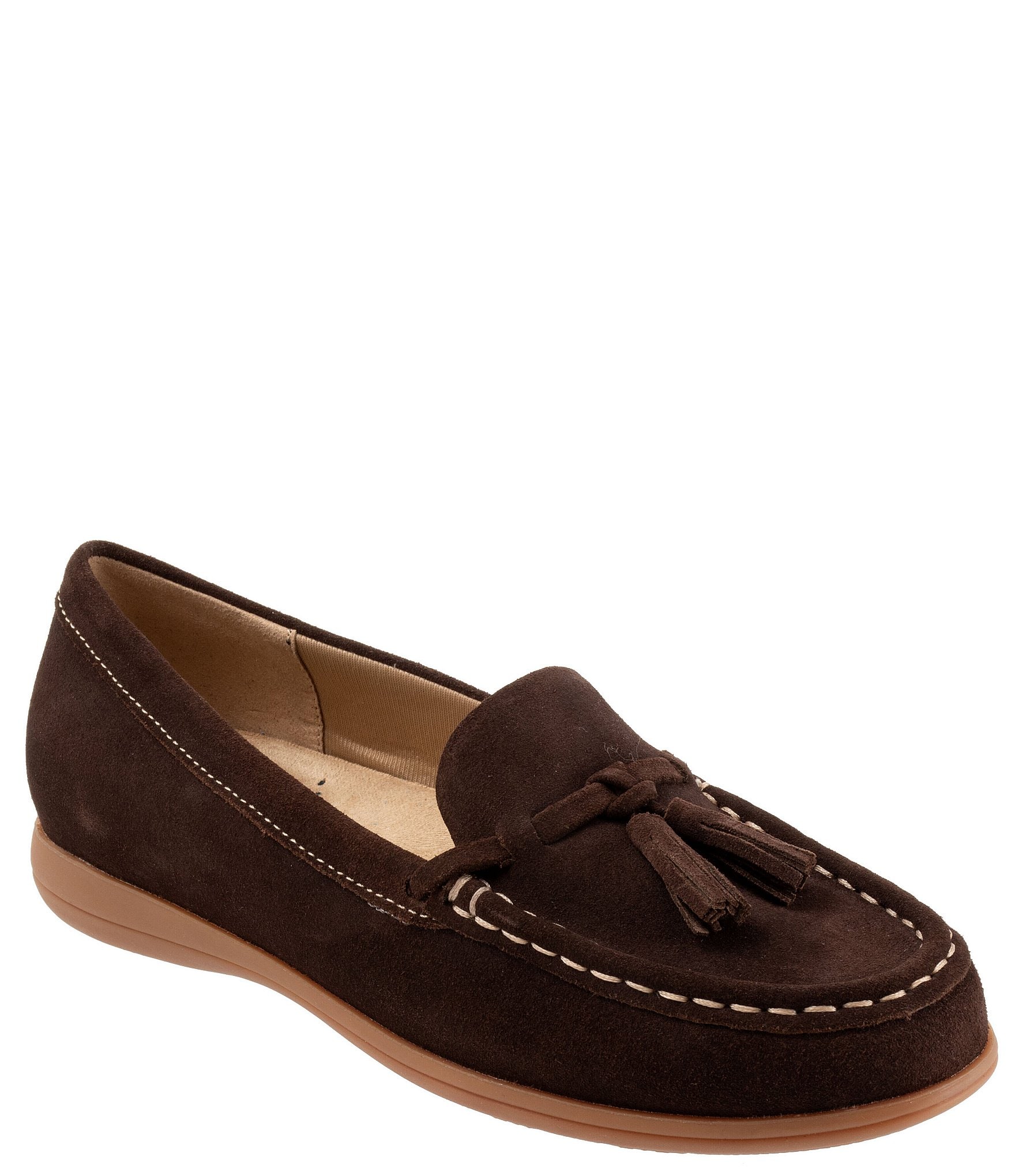 Born Capri Suede Tassel Lug Sole Platform Loafers