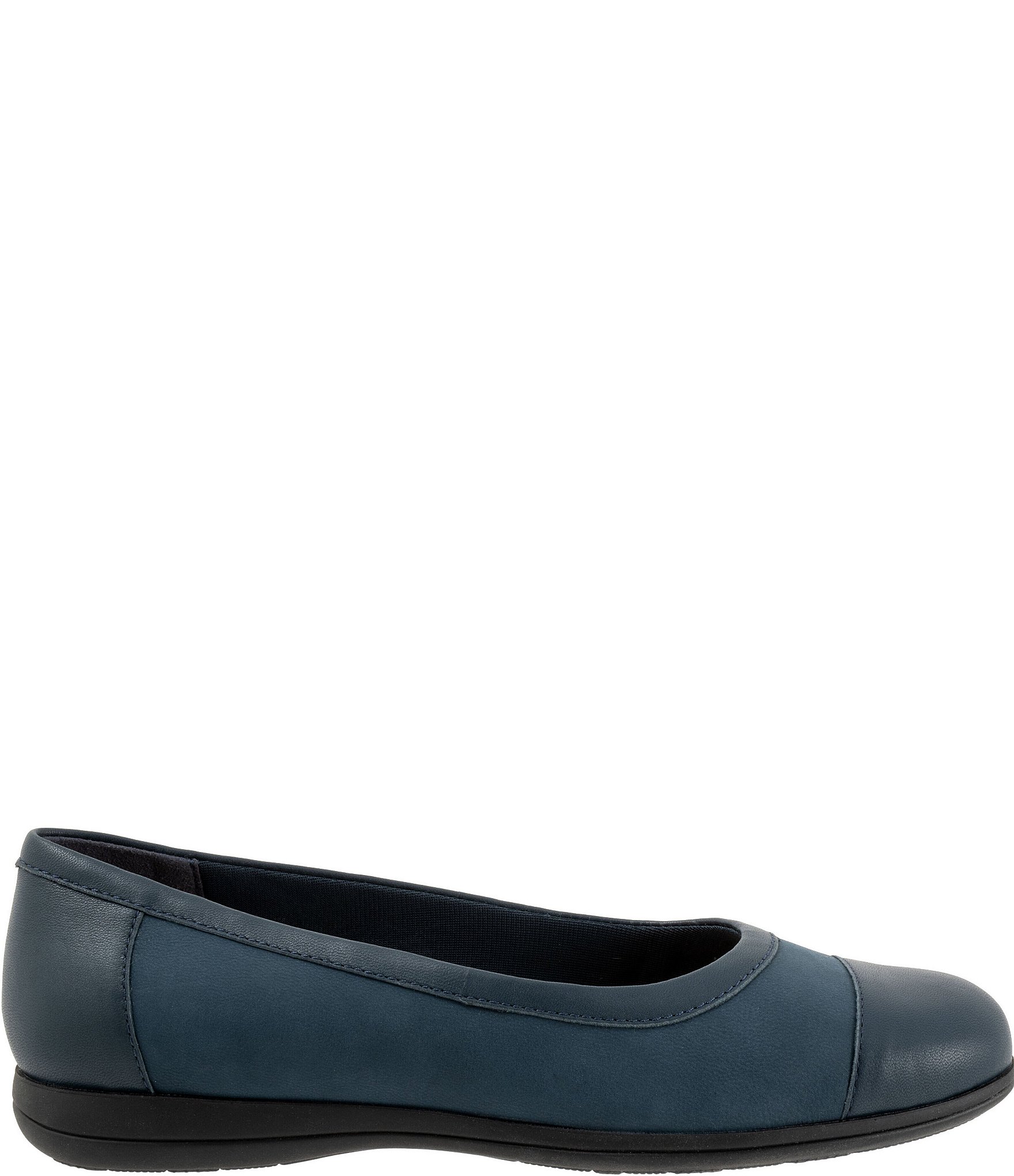 Trotters Delmara Nubuck Suede Cap Toe Flats