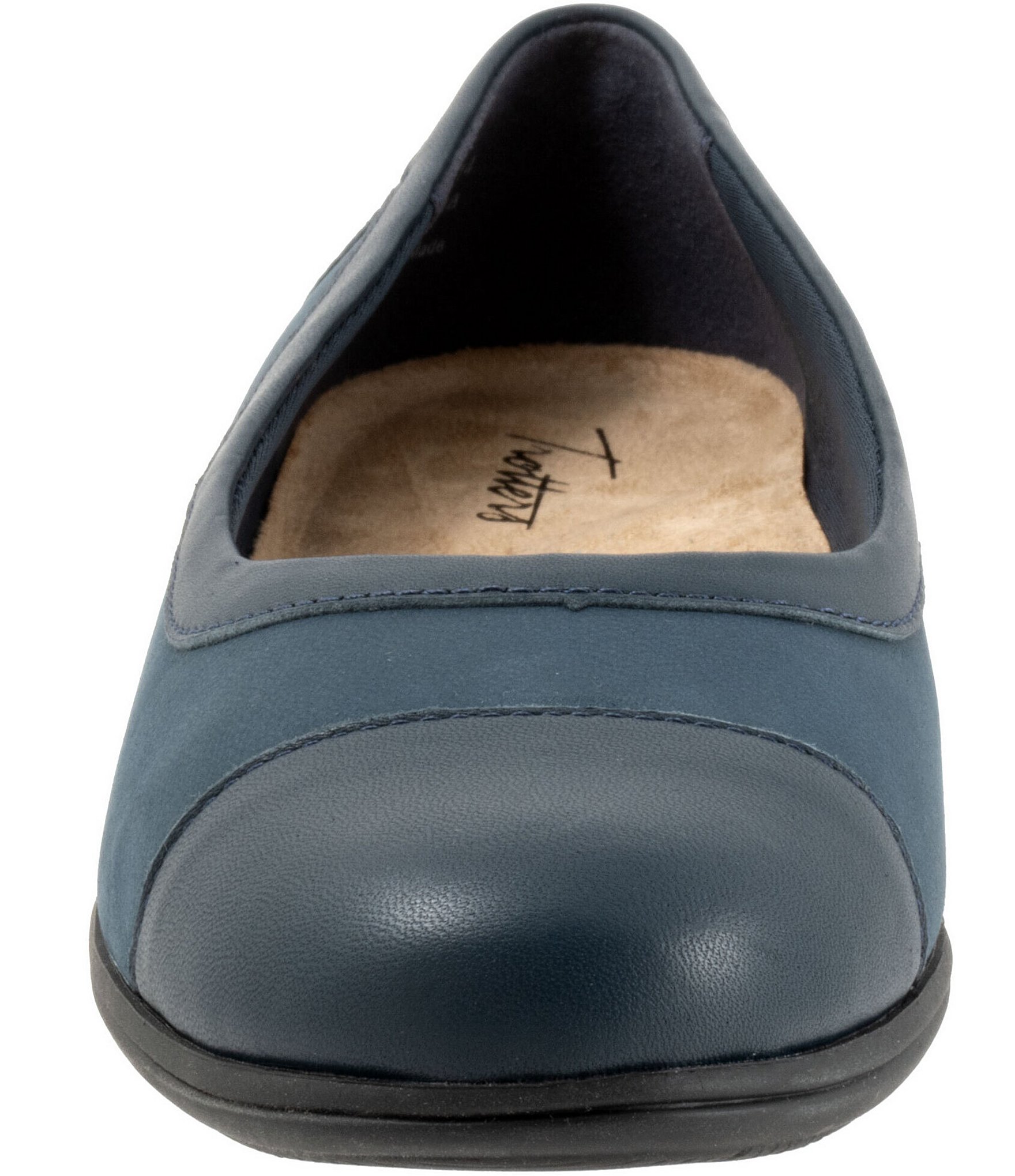 Trotters Delmara Nubuck Suede Cap Toe Flats