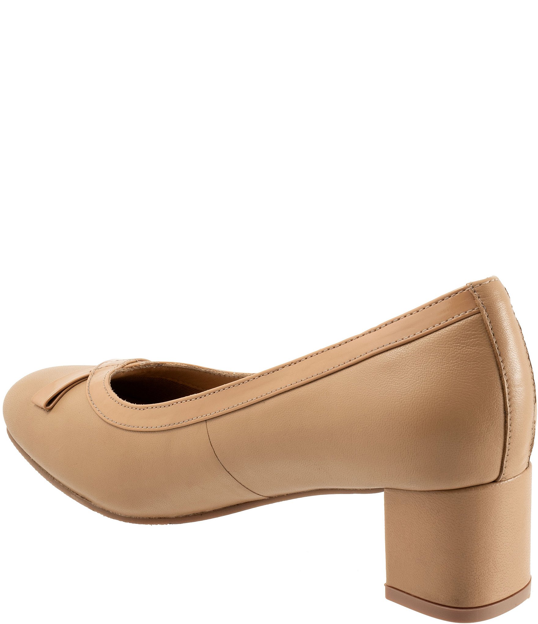 Trotters Devin Leather Block Heel Pumps