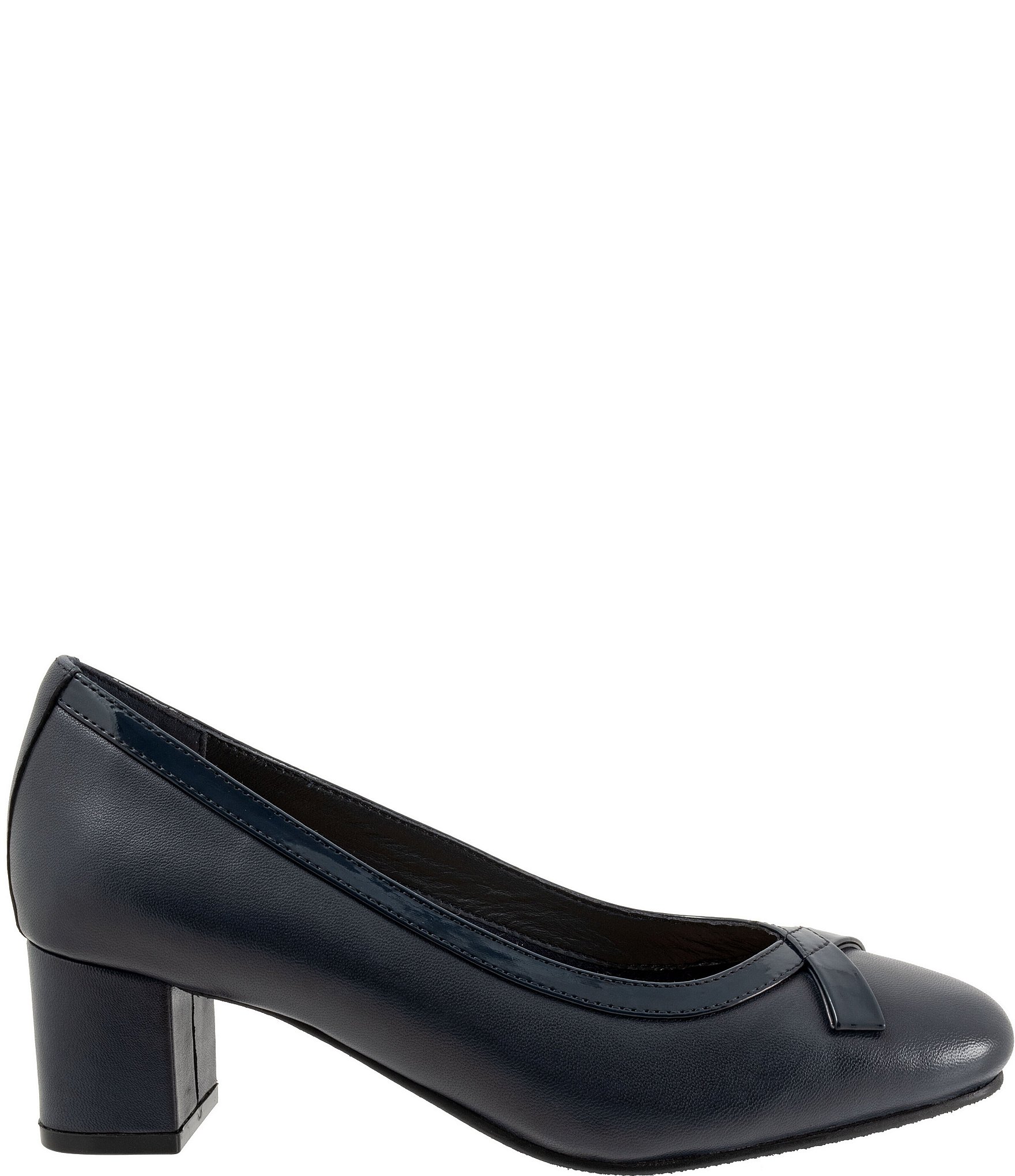Trotters Devin Leather Block Heel Pumps