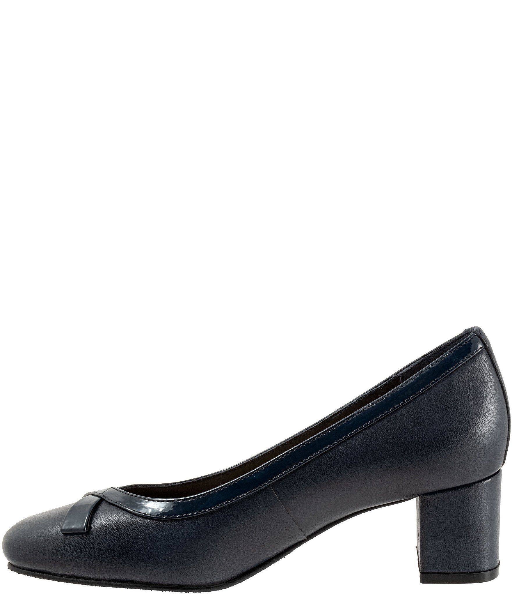 Trotters Devin Leather Block Heel Pumps