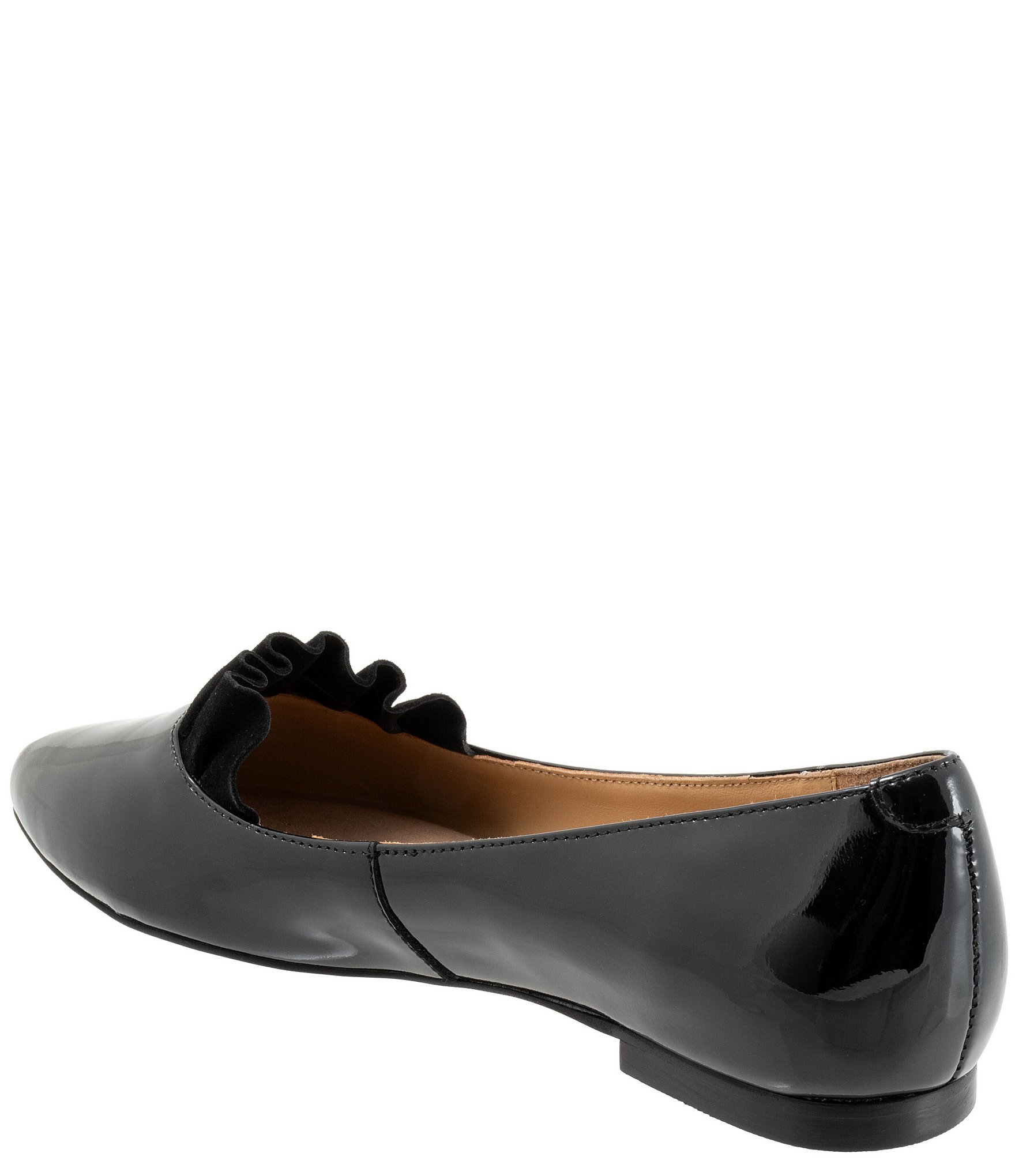 Trotters Elsie Patent Leather Ruffle Flats