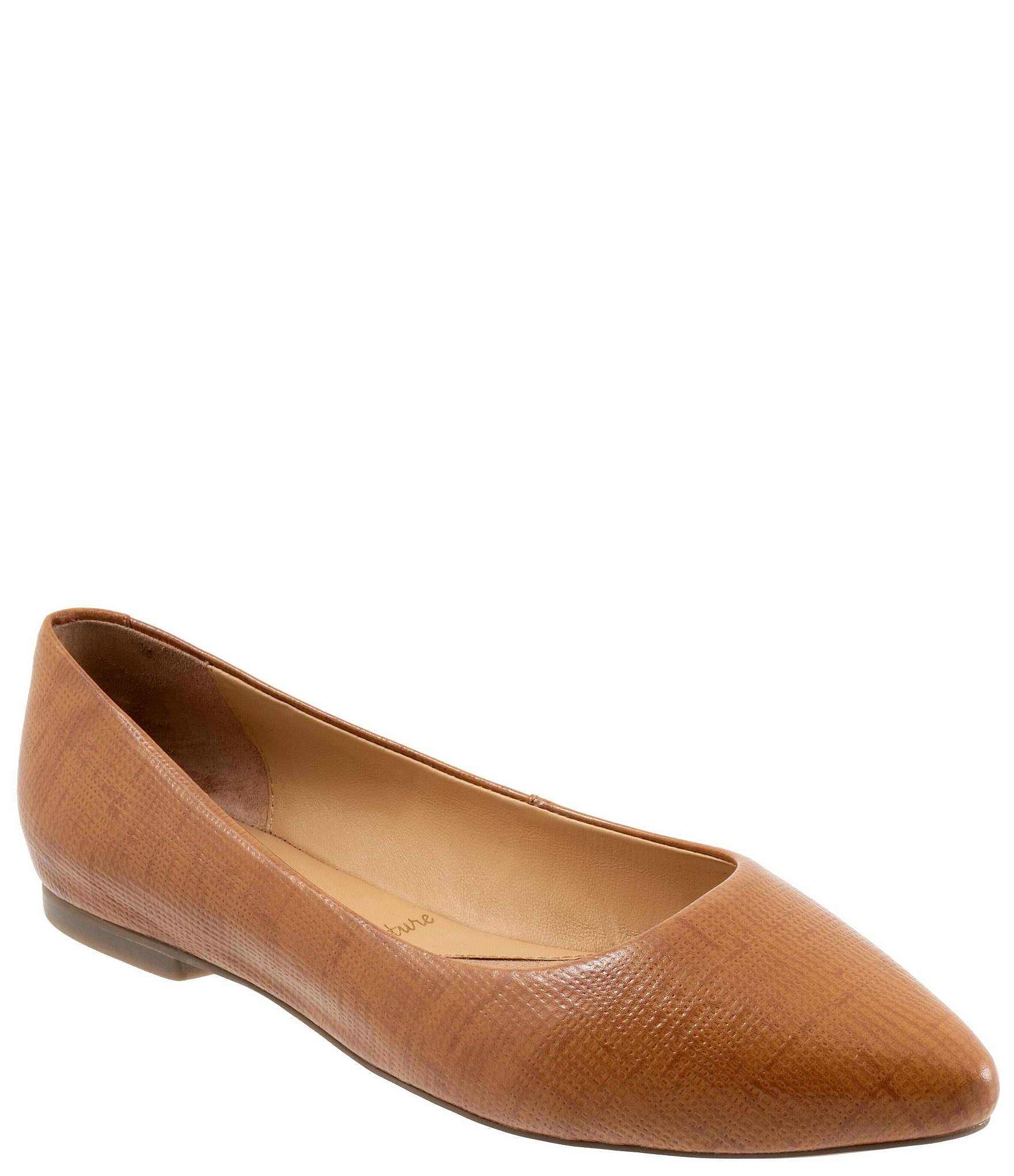 Trotters Estee Embossed Leather Flats | Dillard's