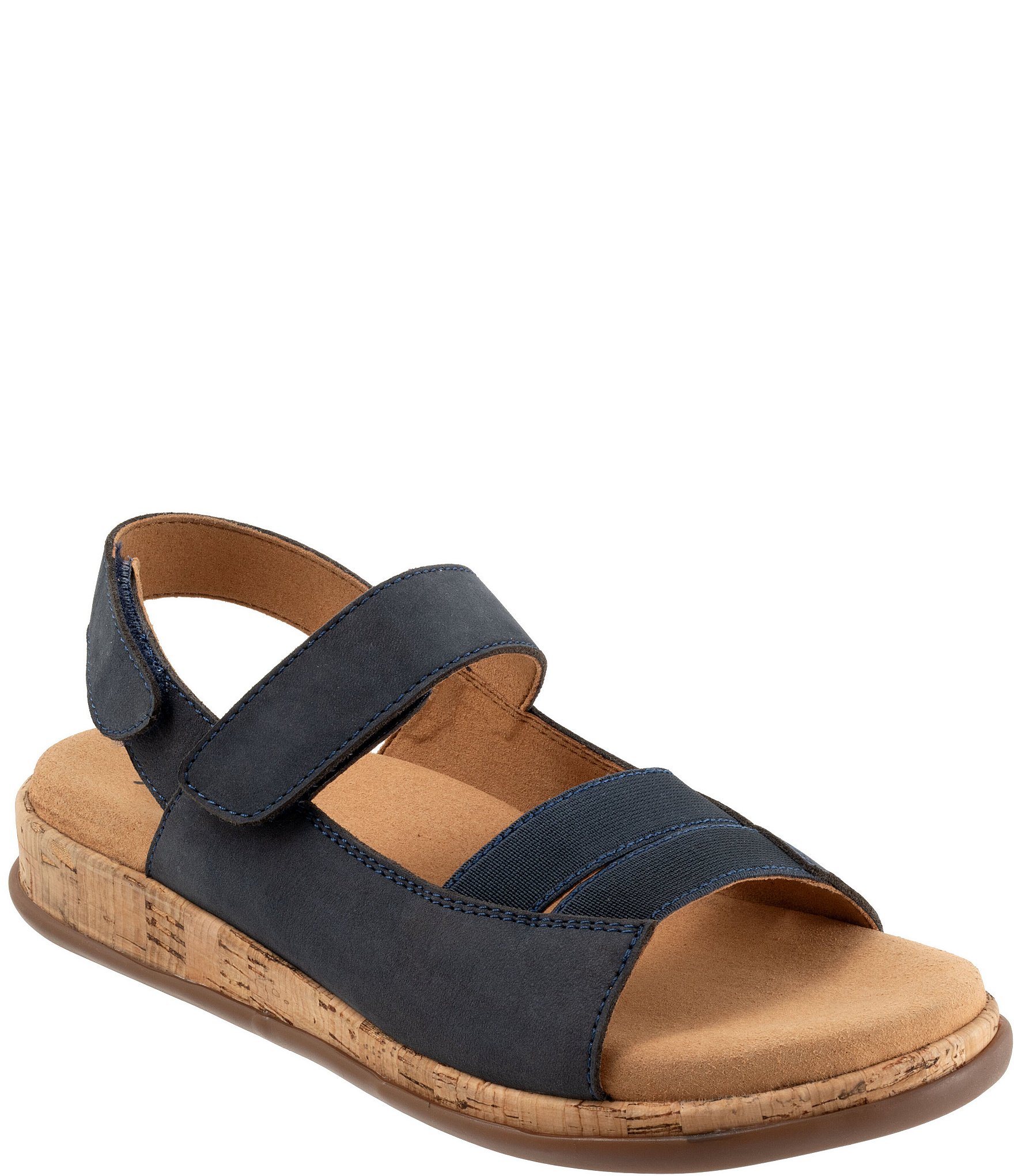 Trotters Gemini Nubuck Suede Adjustable Sandals