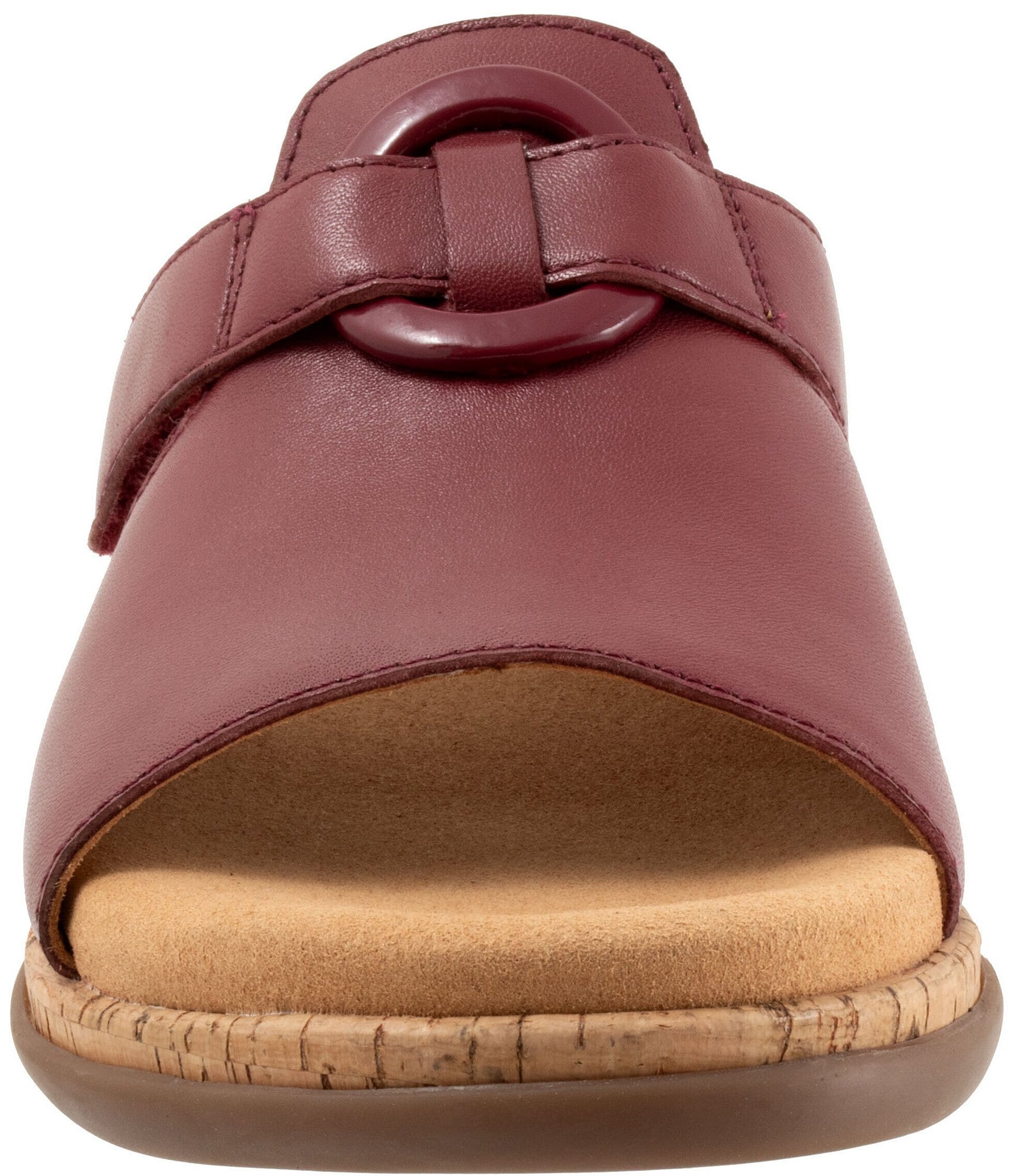 Trotters Ginnie Leather Cork Wedge Slide Sandals