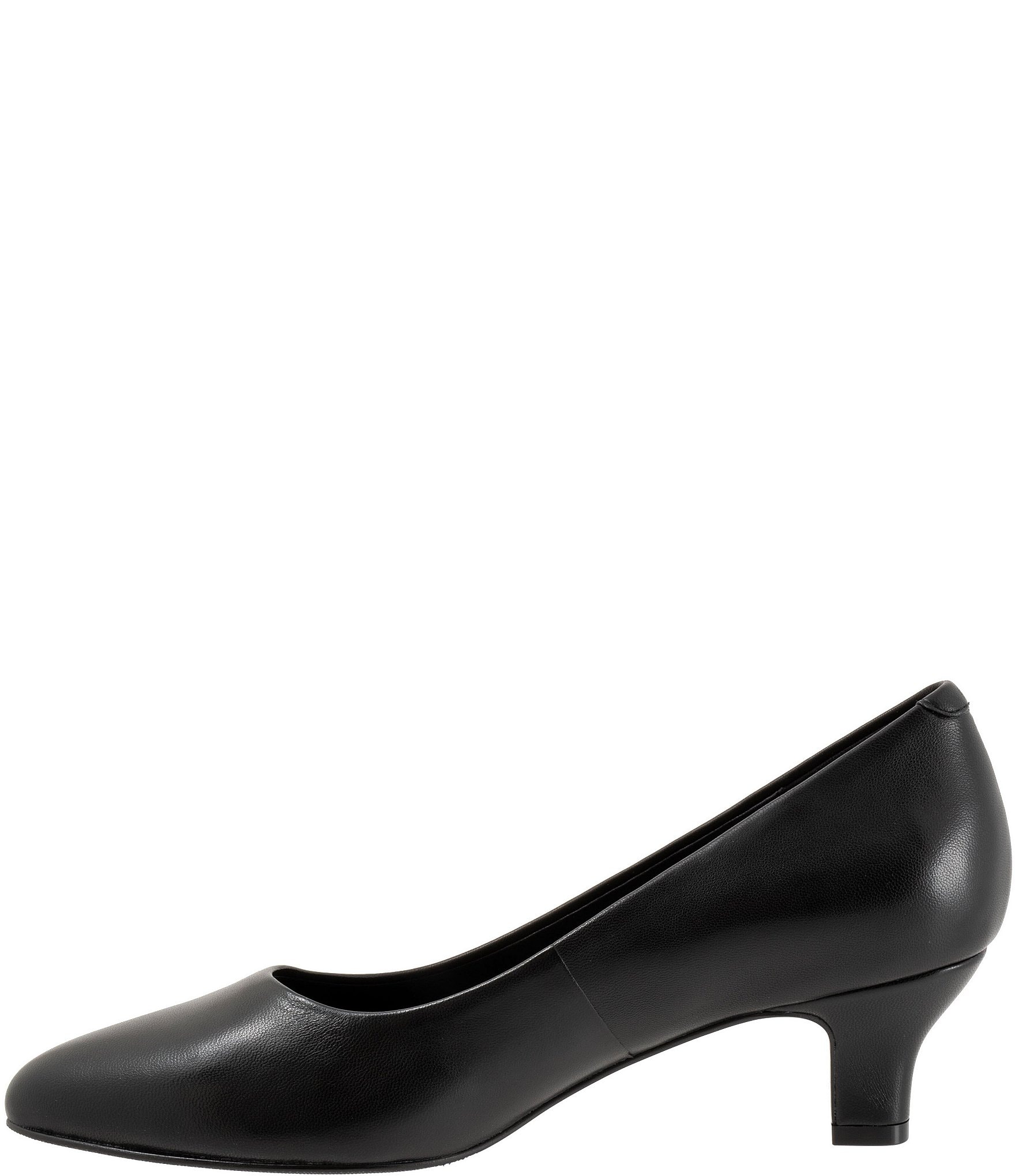 Trotters Kate Leather Pointed Toe Kitten Heel Pumps