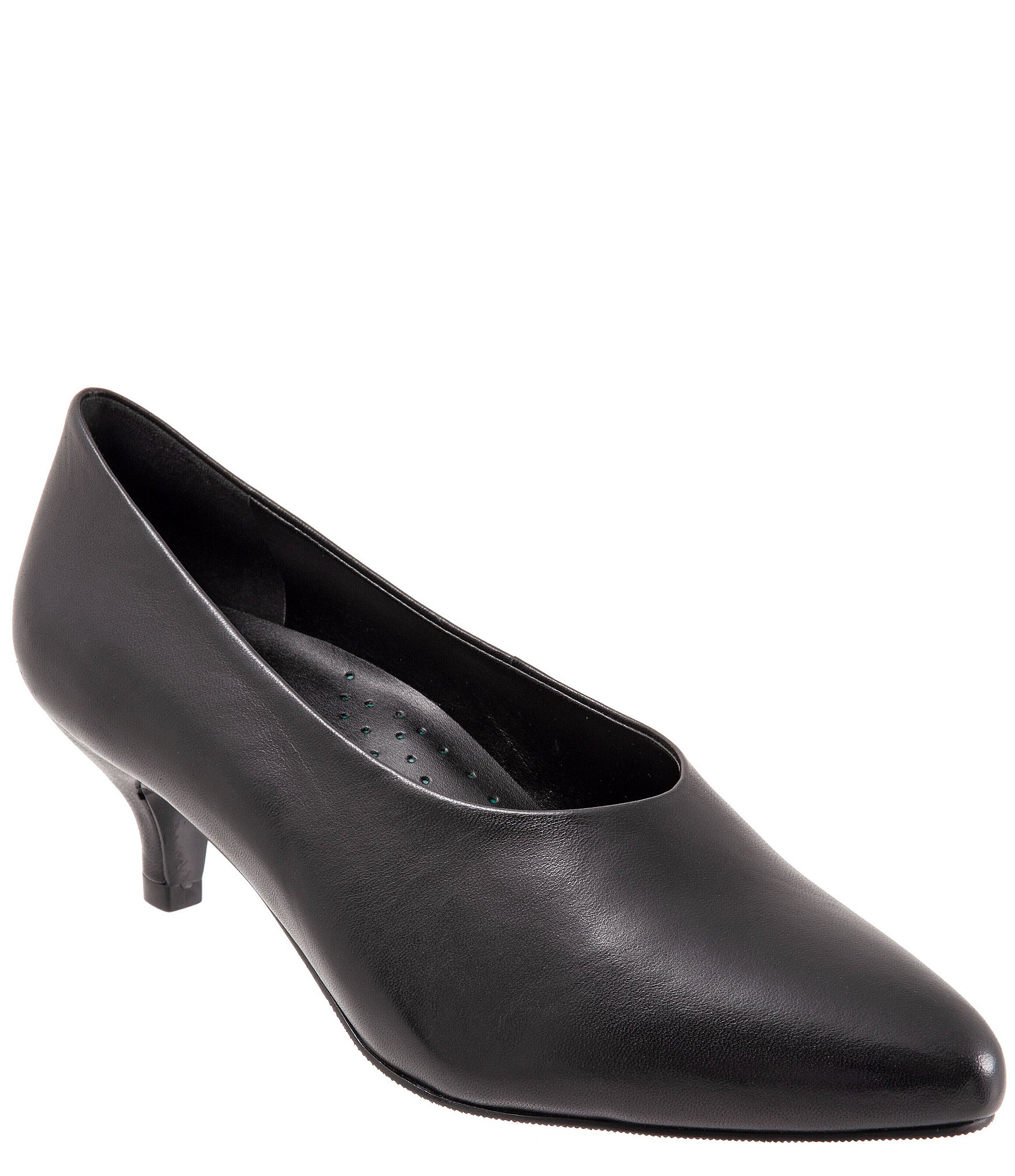 Trotters Kimber Leather Kitten Heel Pumps | Dillard's