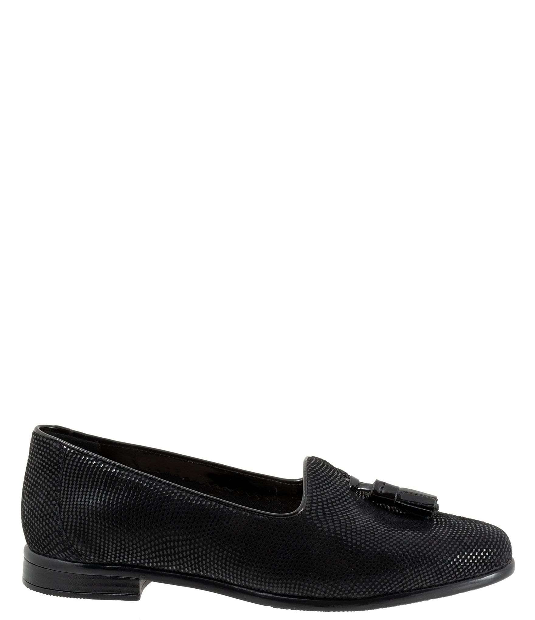 Trotters Liz Tassel Dotted Leather Loafers