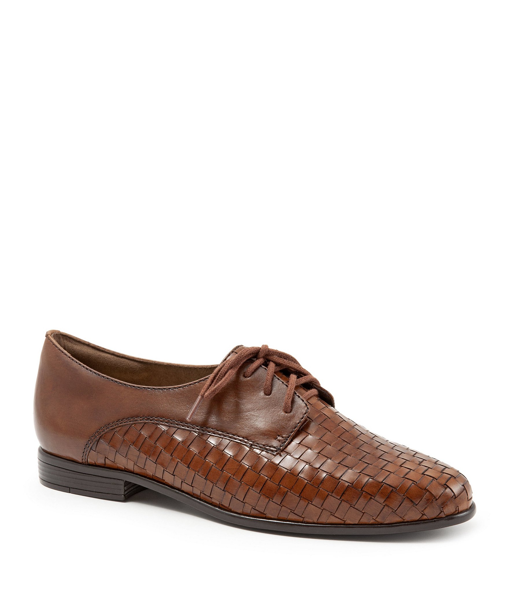 Trotters Lizzie Woven Leather Oxfords 