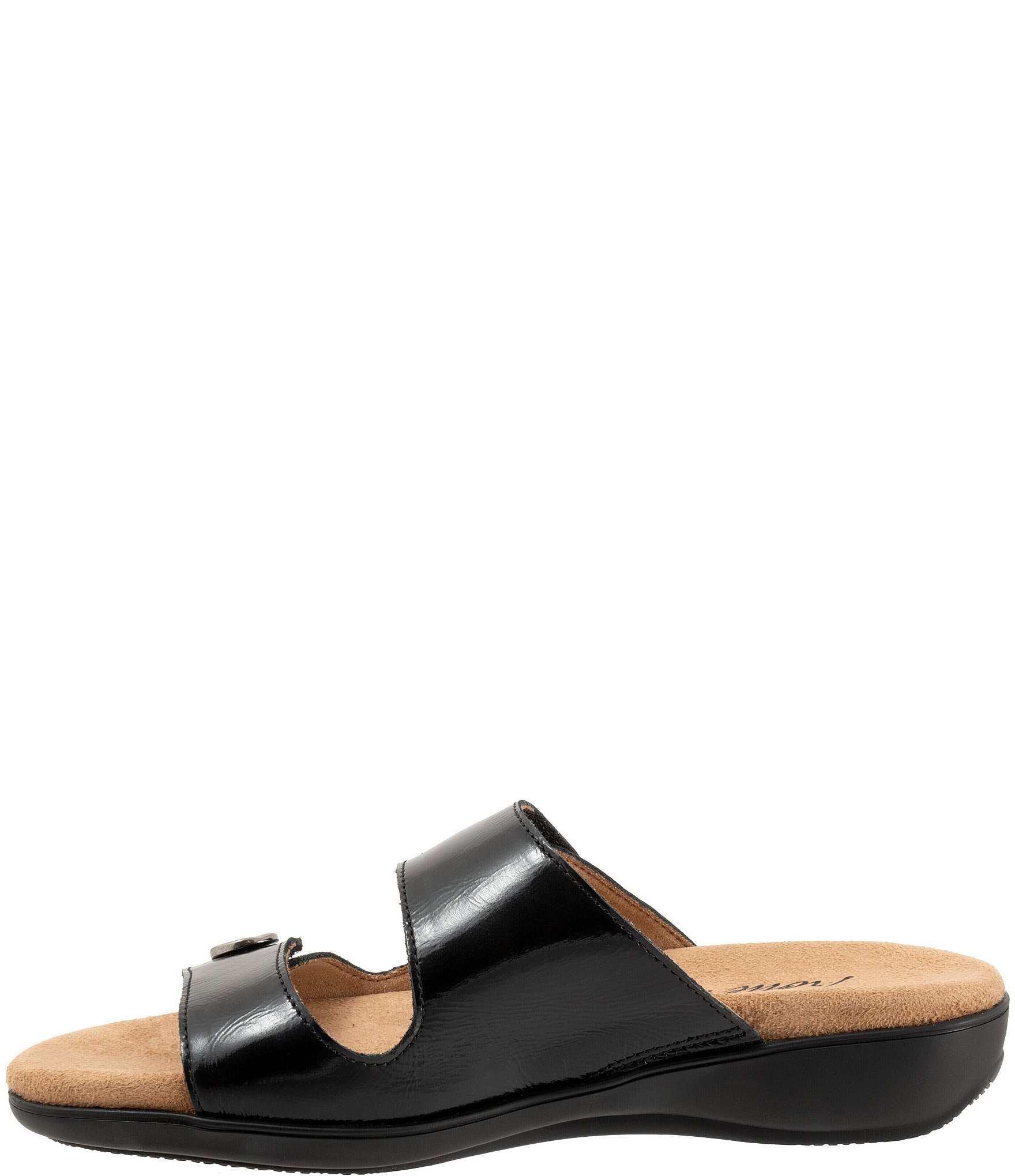 Trotters Ruthie Metallic Leather Slide Sandals