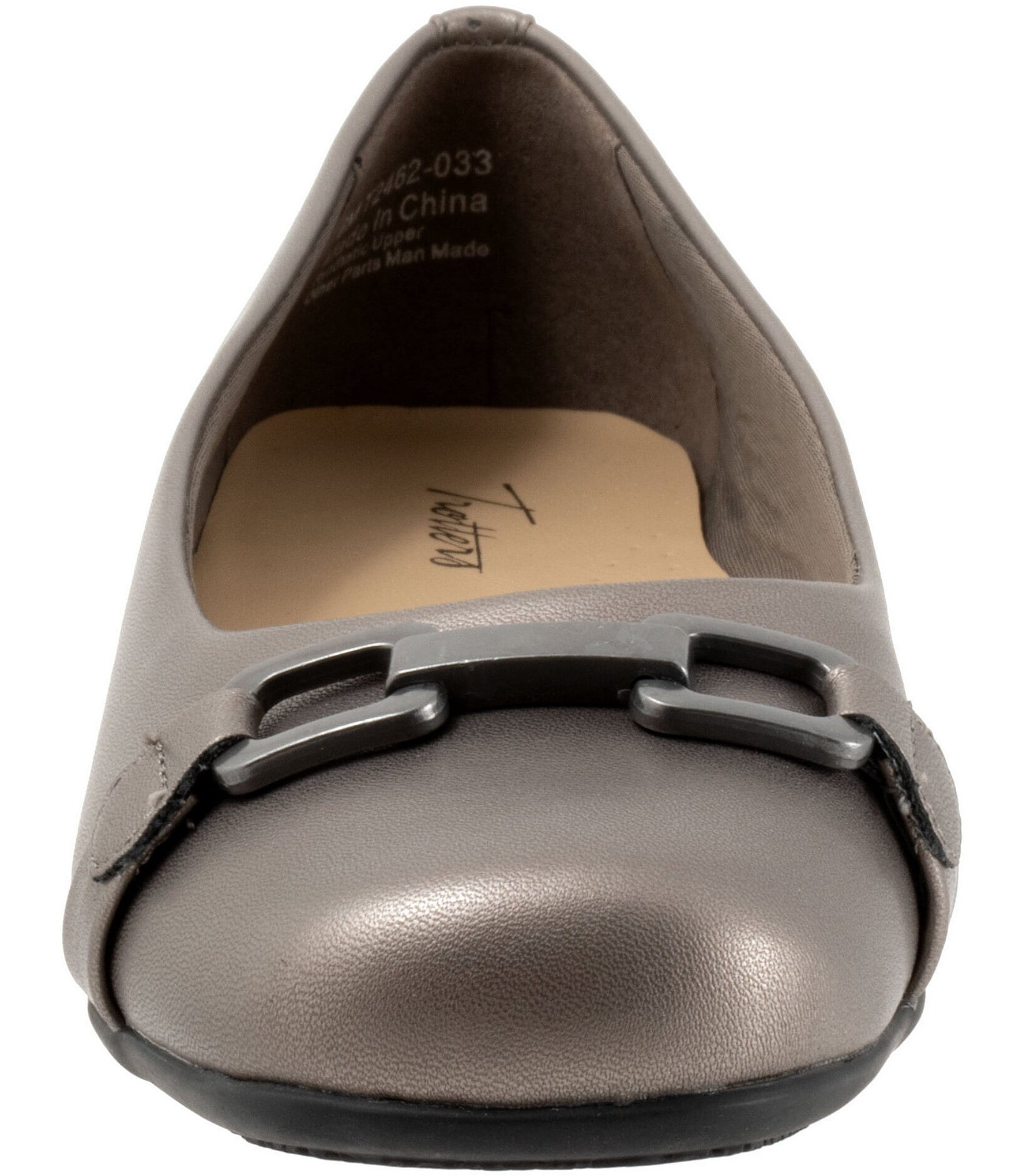 Trotters Sadie Square Toe Bit Buckle Flats