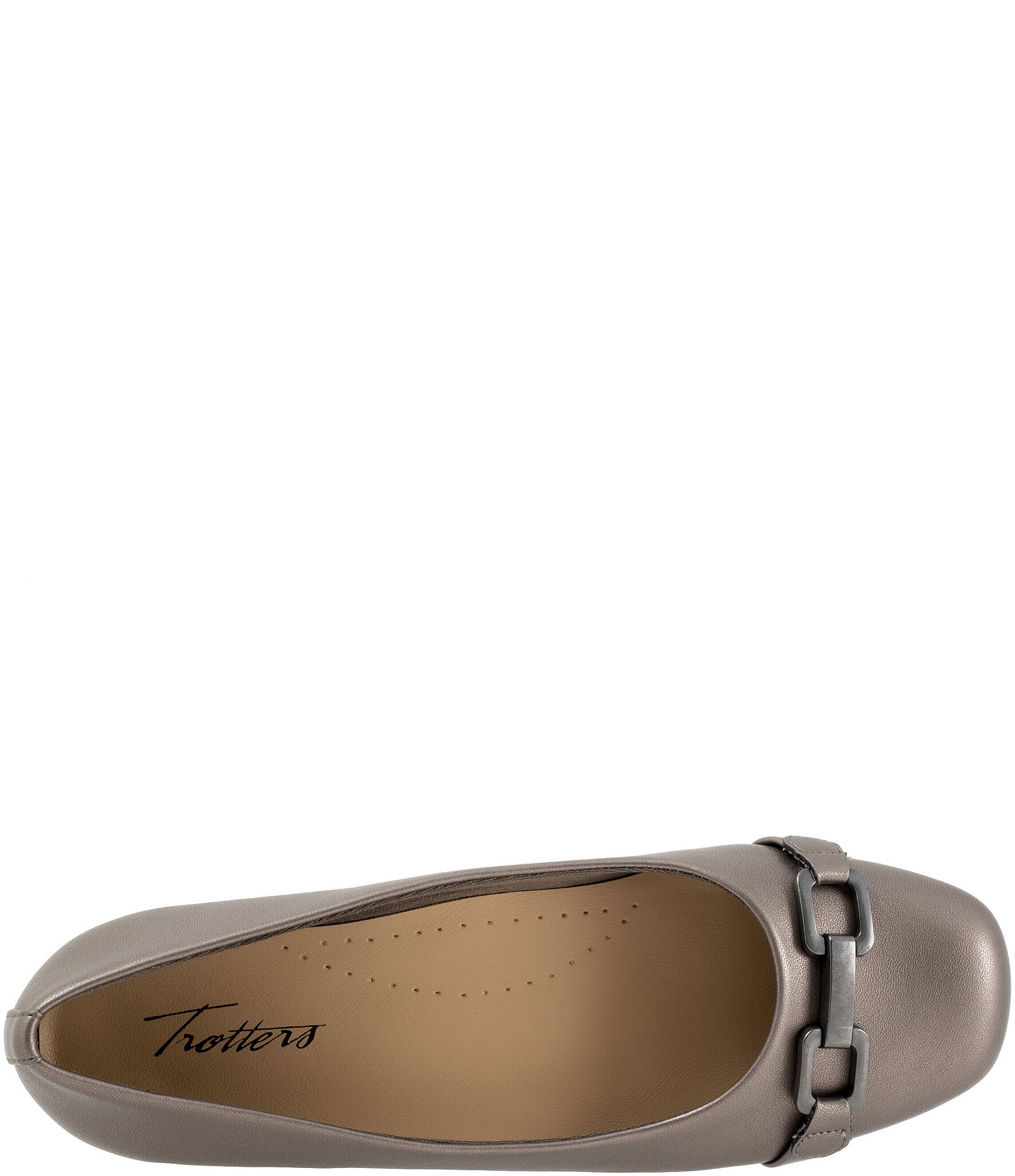 Trotters Sadie Square Toe Bit Buckle Flats