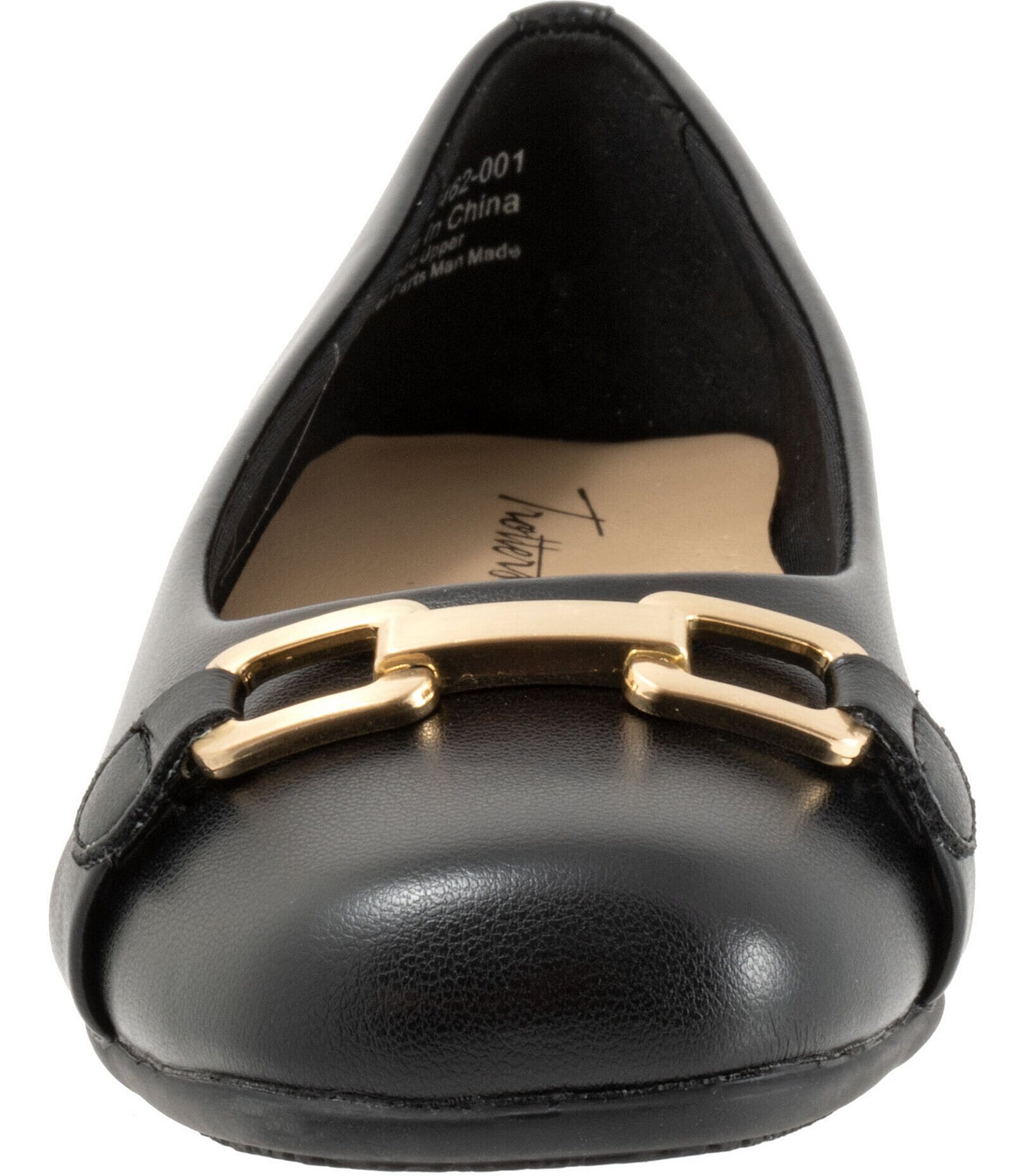 Trotters Sadie Square Toe Bit Buckle Flats