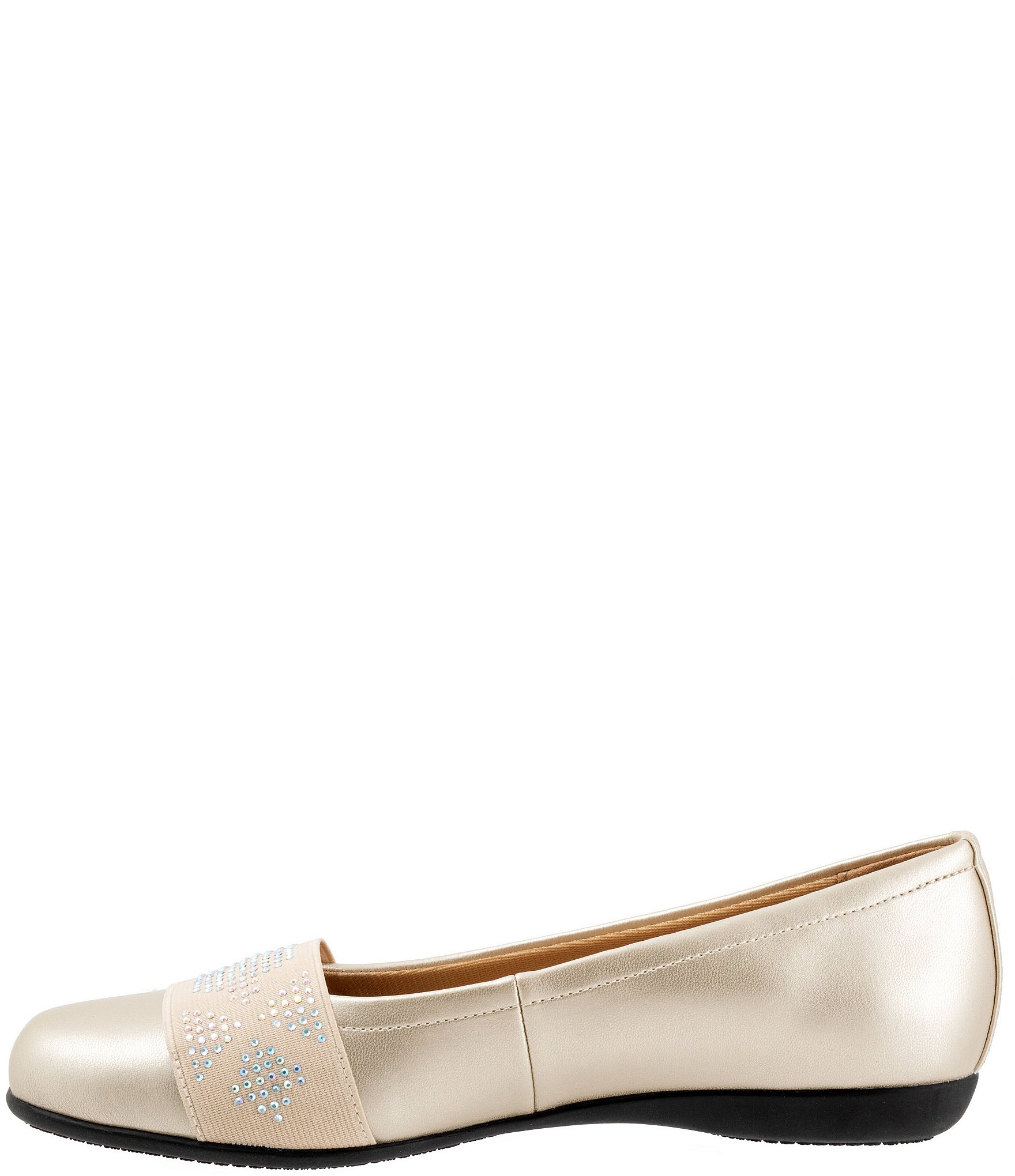 Trotters Samantha Metallic Gem Band Slip-On Flats