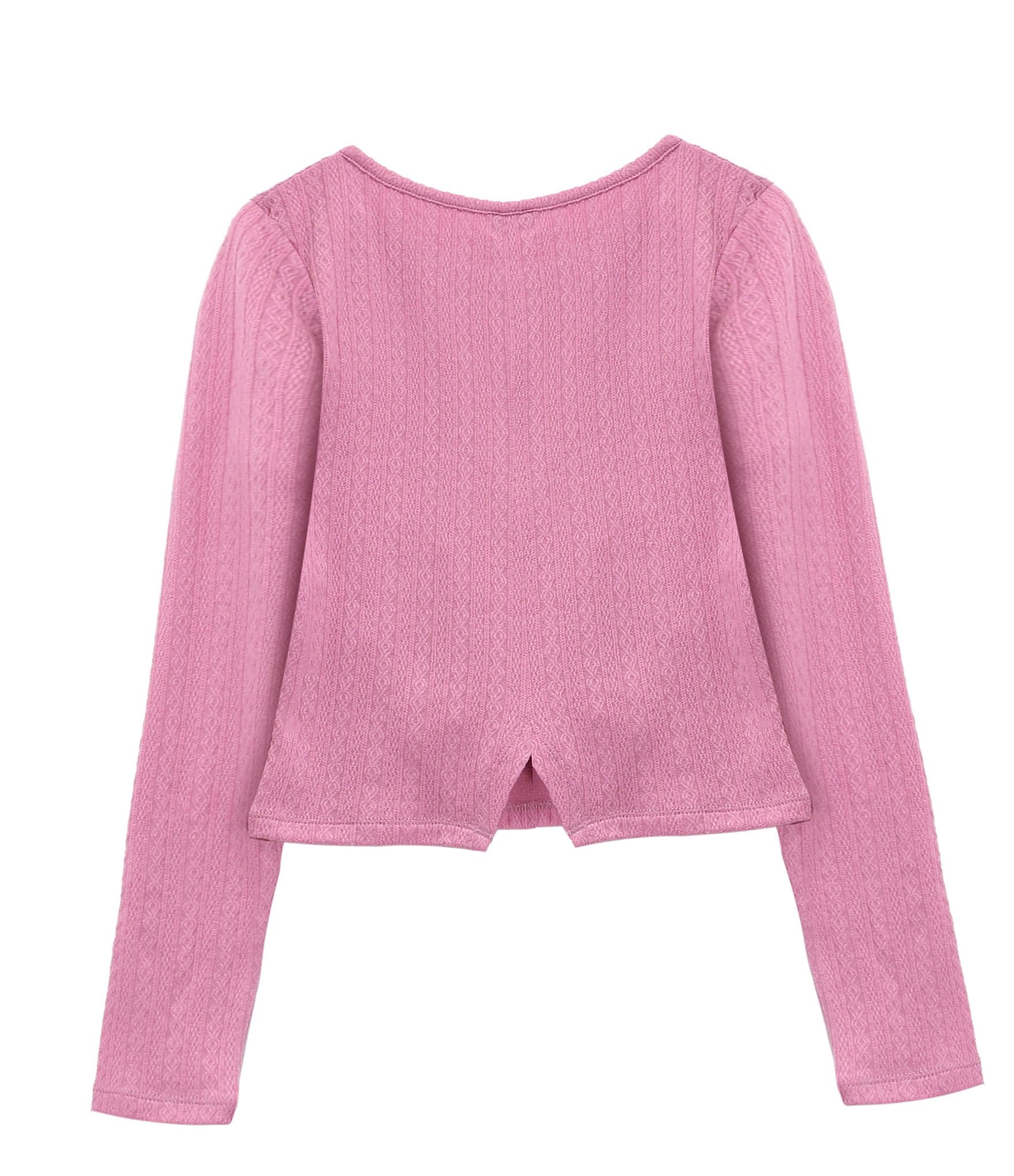 Truce Big Girls 7-16 Long Sleeve Split Neck Knit Top