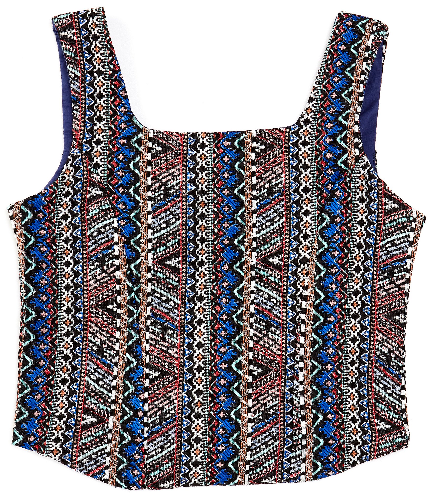 Truce Big Girls 7-16 Sleeveless Woven Jacquard Tank Top