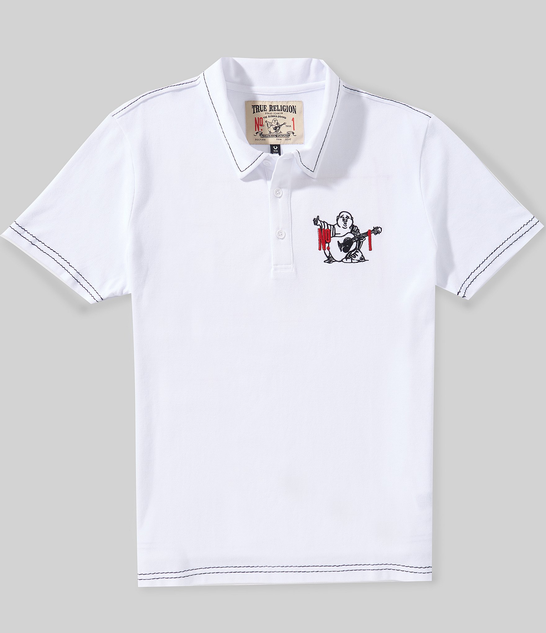 True Religion Short Sleeve 1 Buddha Big T Polo Shirt