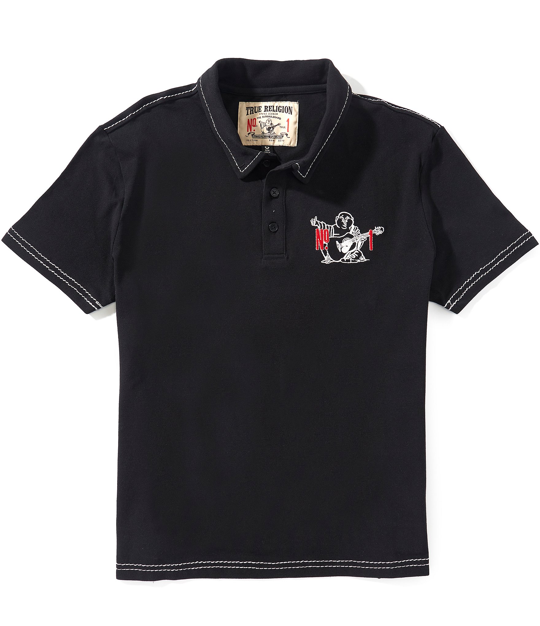 True Religion Short Sleeve 1 Buddha Big T Polo Shirt