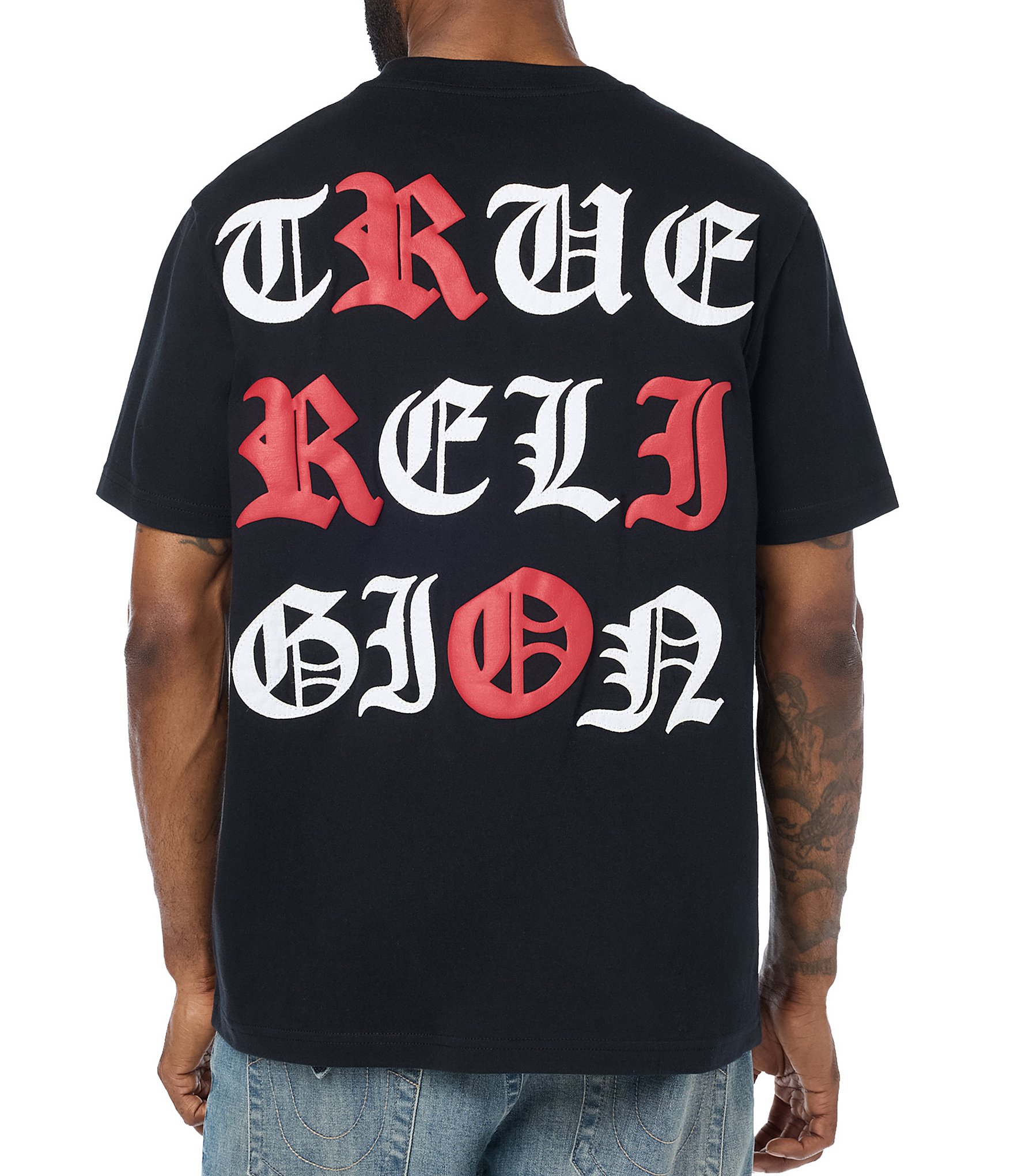 True Religion Tossed Logo Short Sleeve T-Shirt
