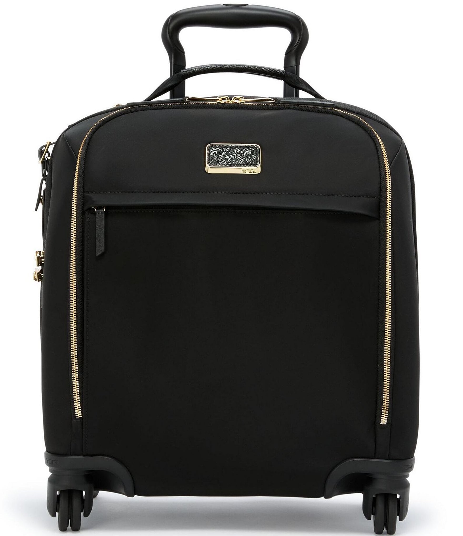 Tumi Voyageur Leger Compact Gold Metal Carry-On Spinner