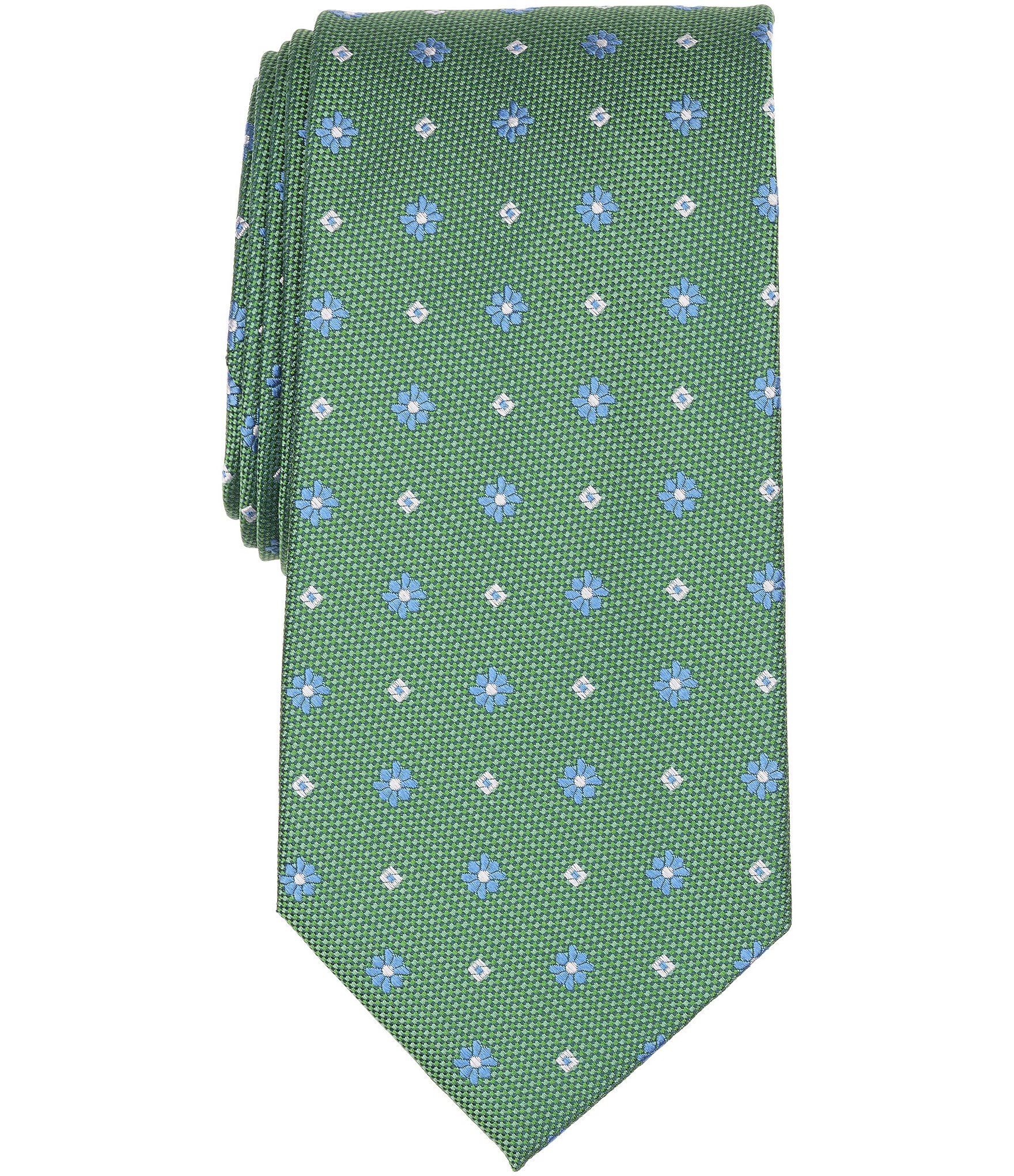 Turnbury Flower Medallion Traditional Silk Blend Tie